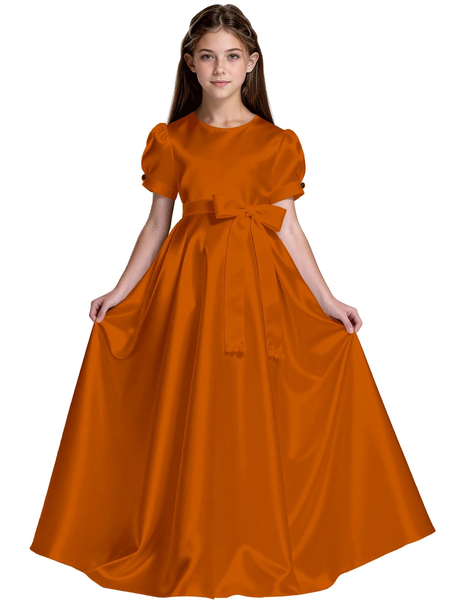 Princess-Inspired Satin Gown for Special Occasions