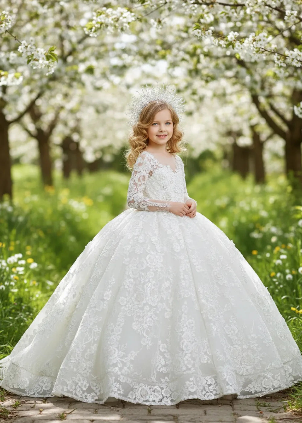 Spitzenkleid mit schulterfreiem Design