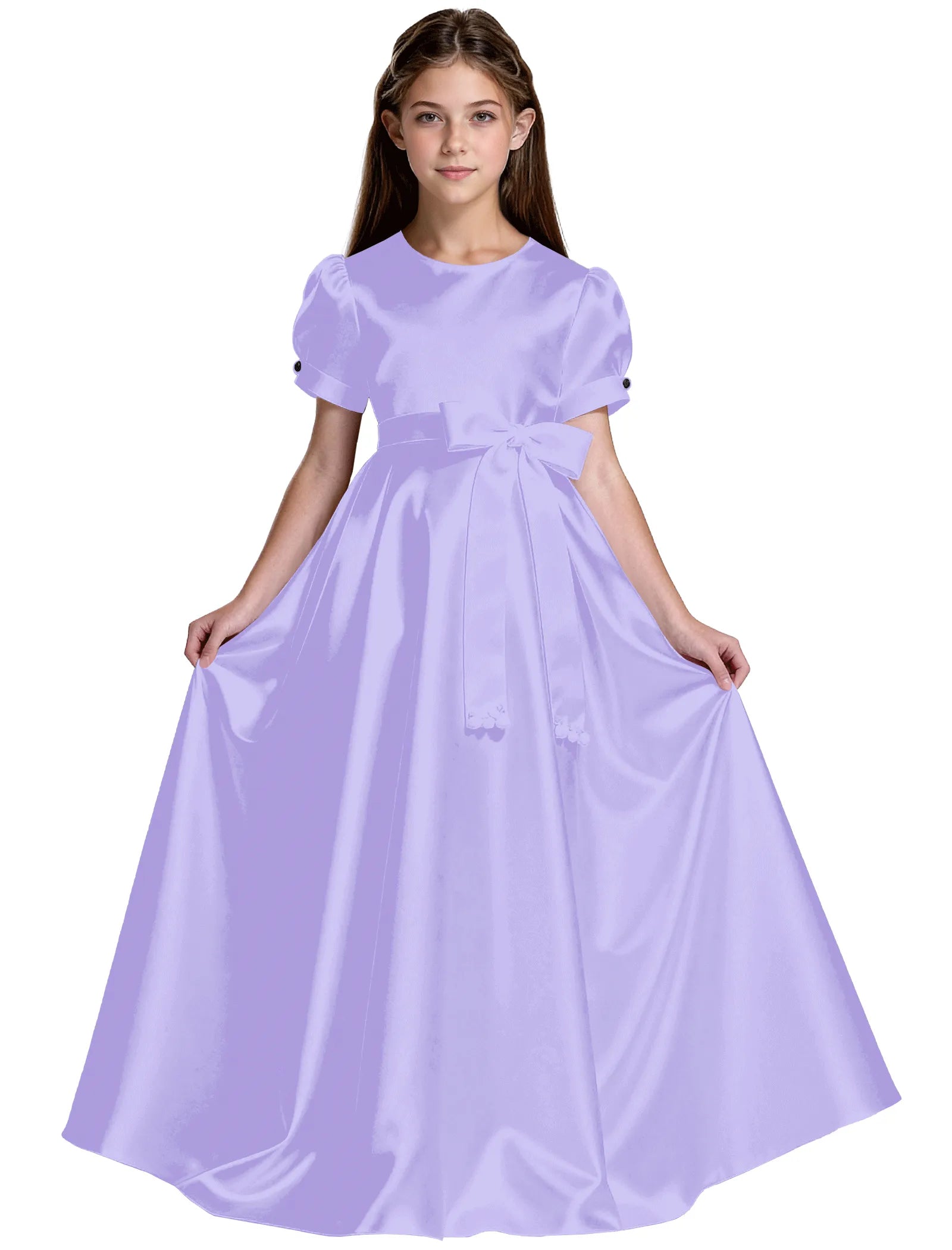 Princess-Inspired Satin Gown for Special Occasions