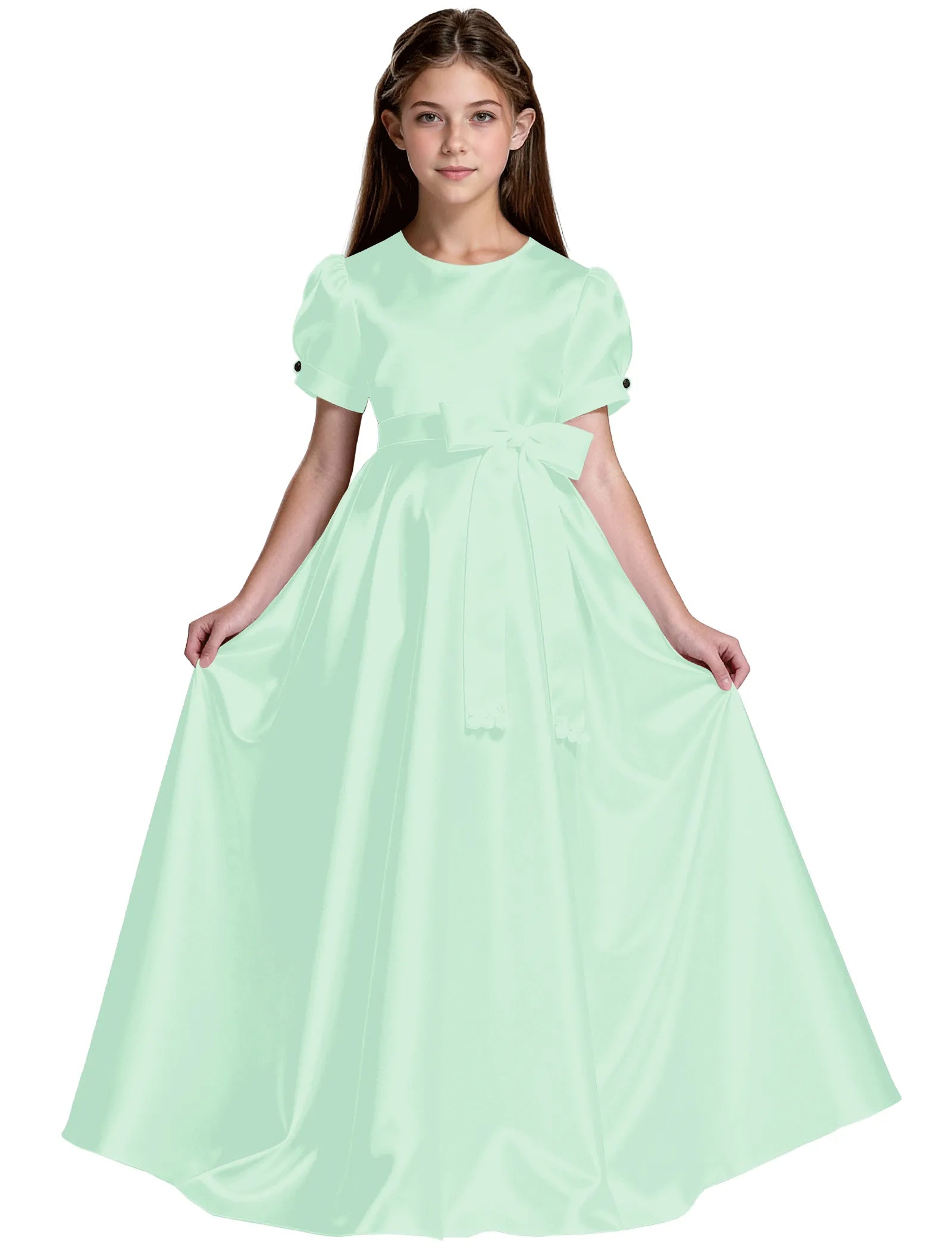 Princess-Inspired Satin Gown for Special Occasions