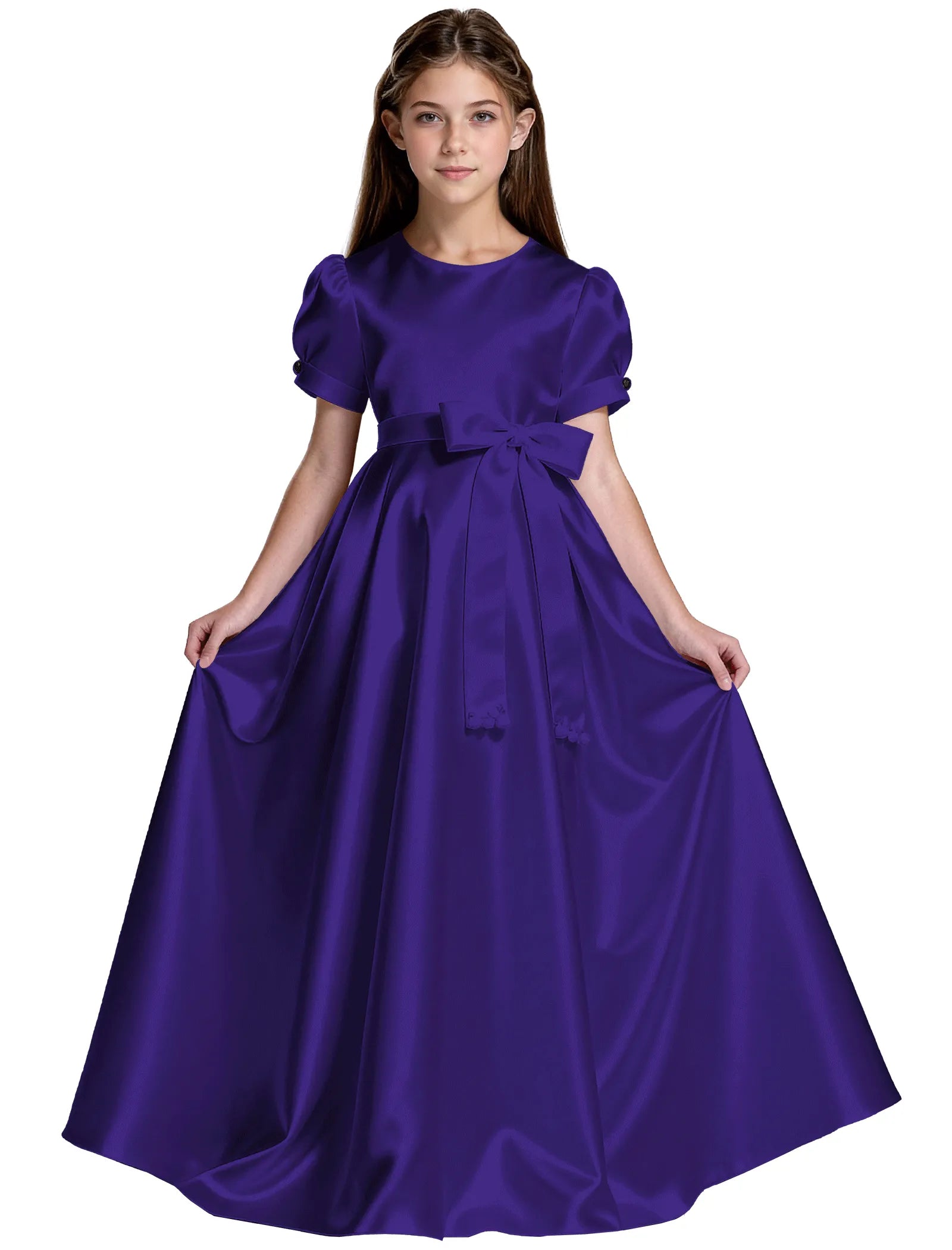 Princess-Inspired Satin Gown for Special Occasions