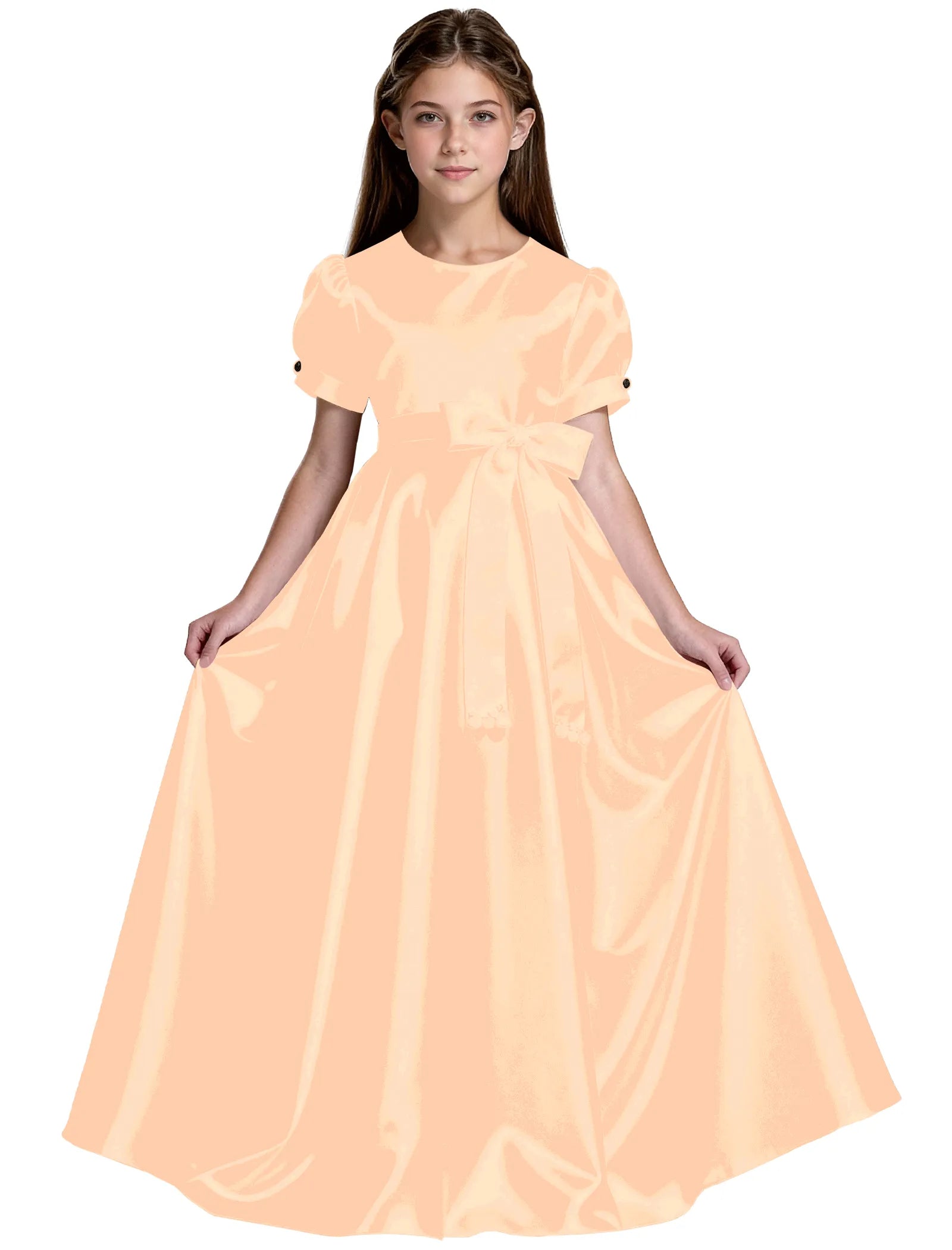 Princess-Inspired Satin Gown for Special Occasions