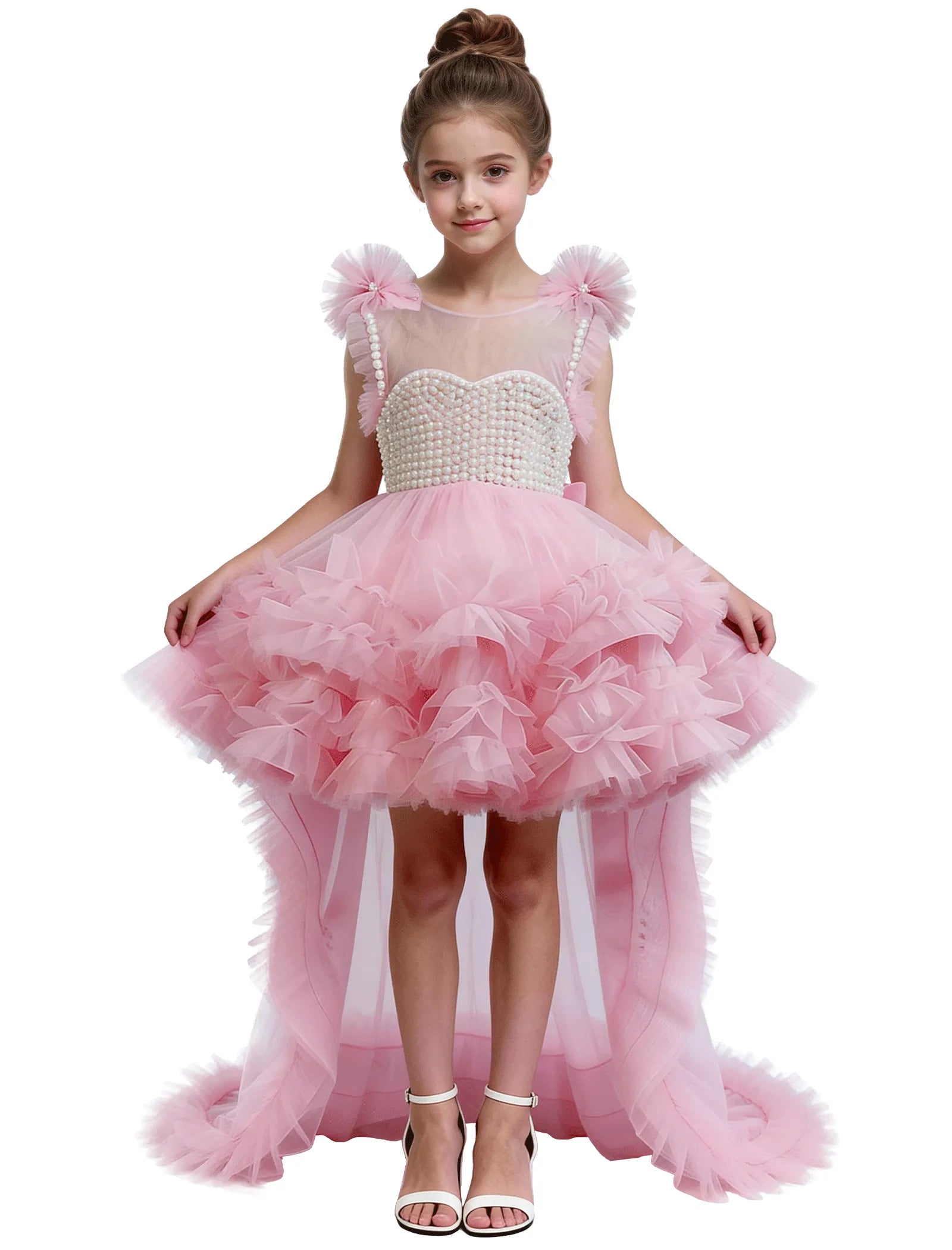 Spitzenkleid mit schulterfreiem Design