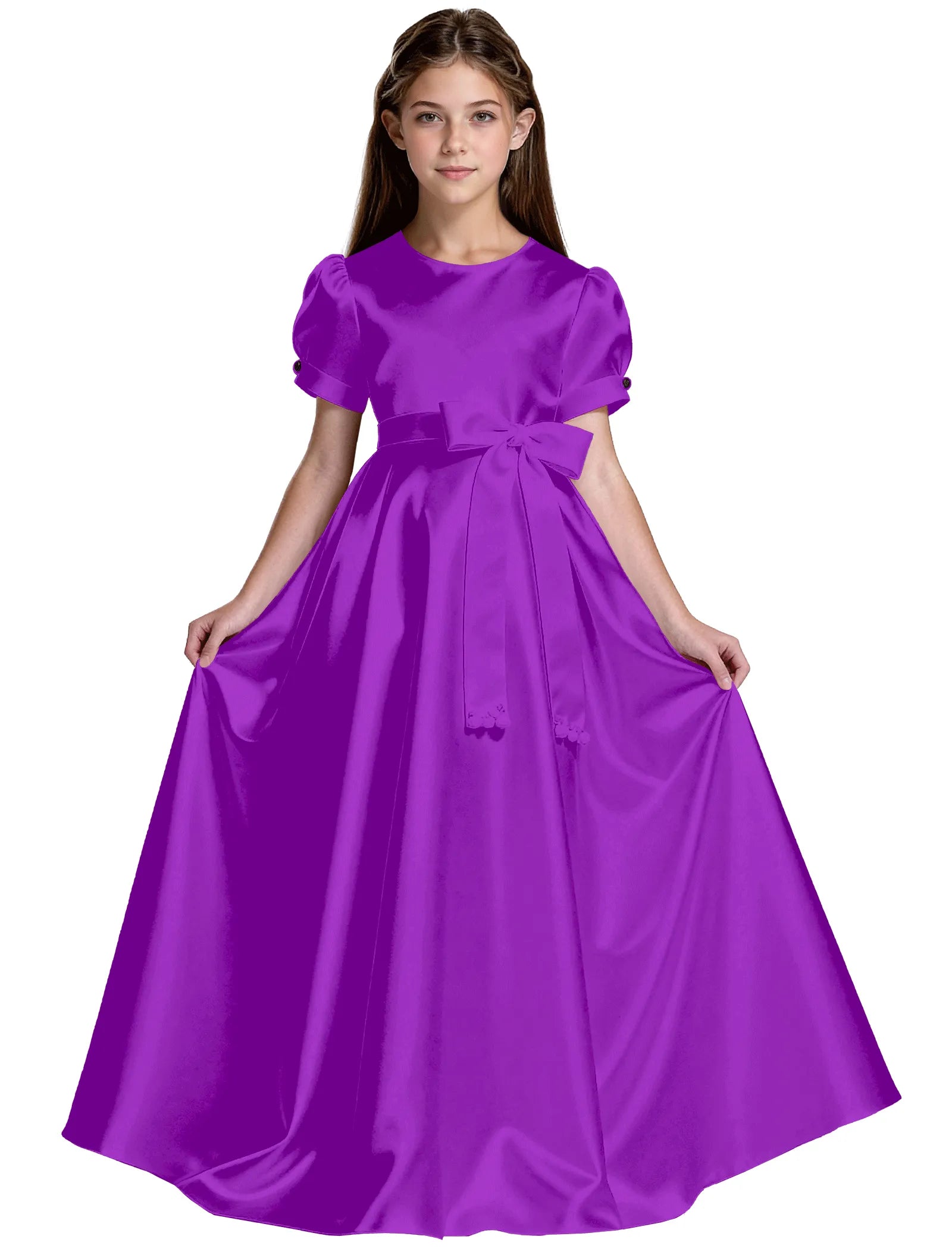 Princess-Inspired Satin Gown for Special Occasions