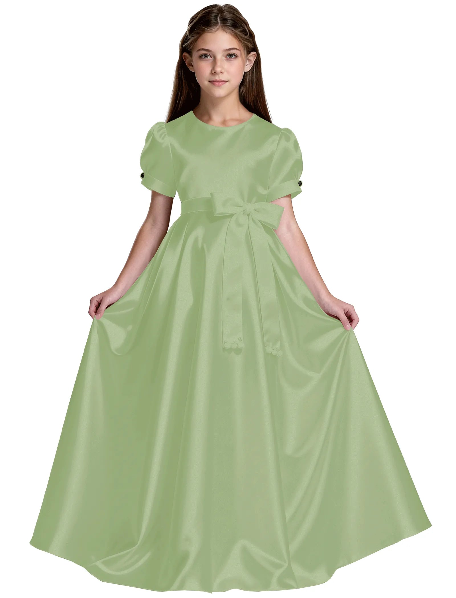 Princess-Inspired Satin Gown for Special Occasions