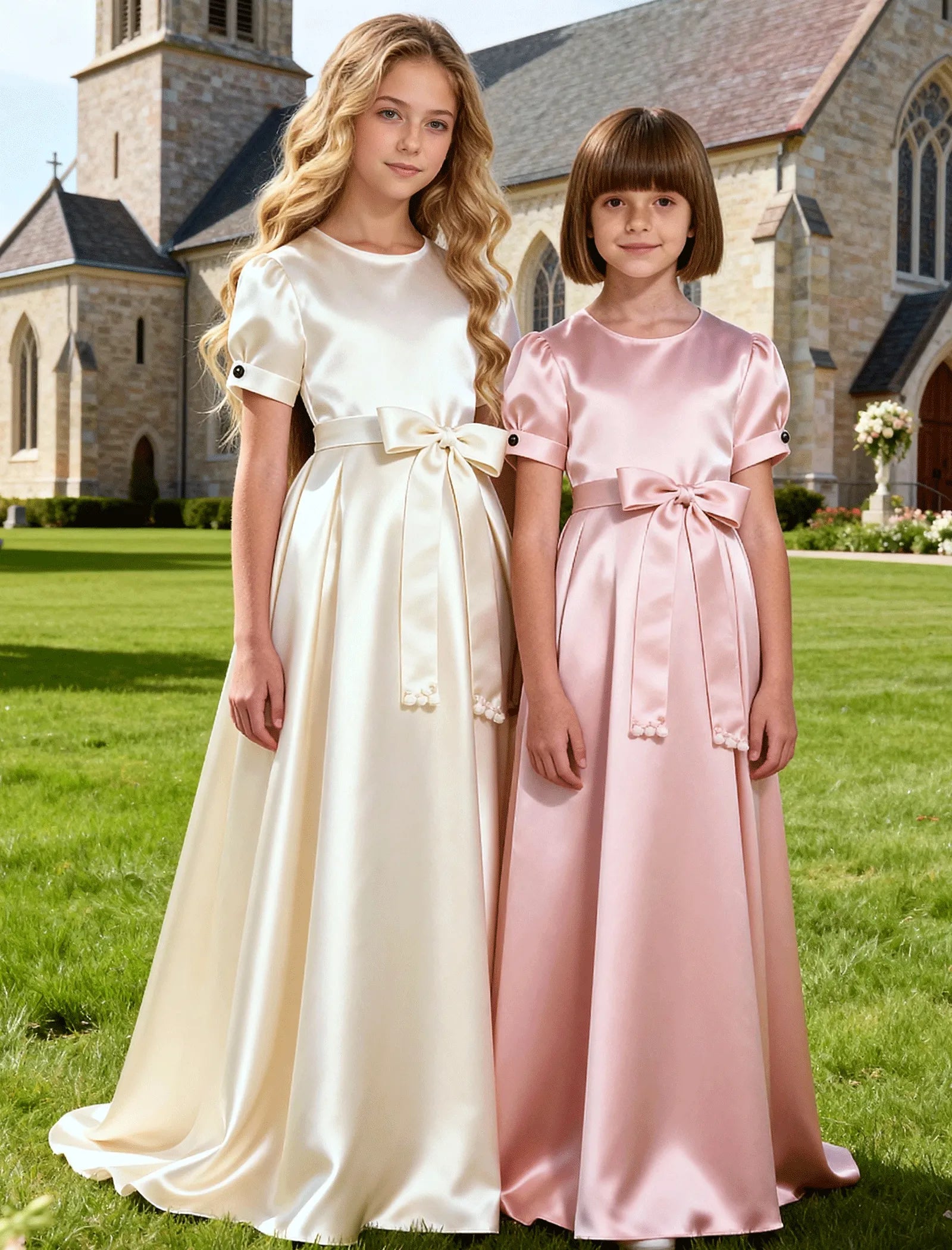Princess-Inspired Satin Gown for Special Occasions