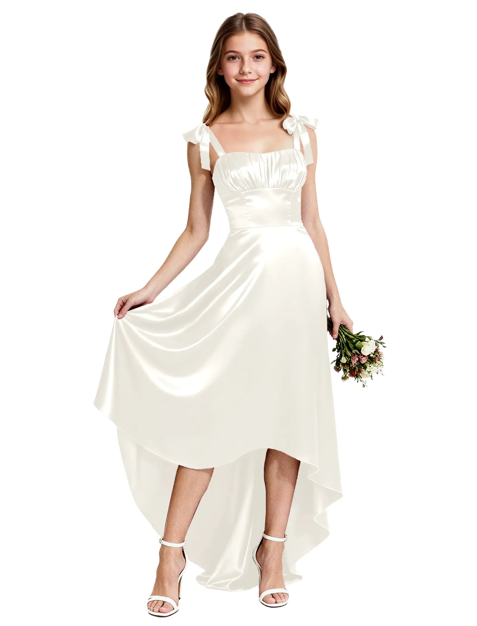 Vestido de princesa sin mangas de encaje
