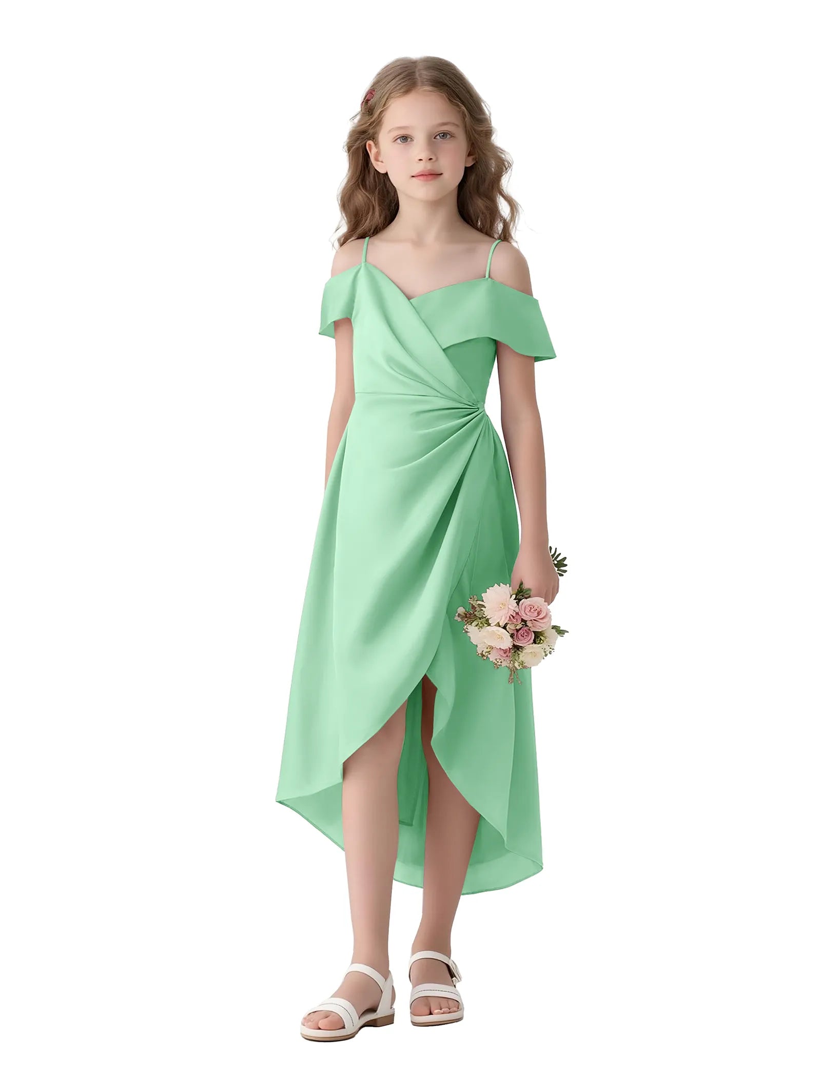 Spitzenkleid mit schulterfreiem Design