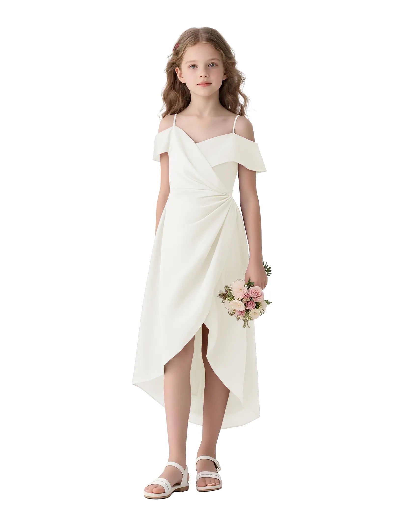 Spitzenkleid mit schulterfreiem Design