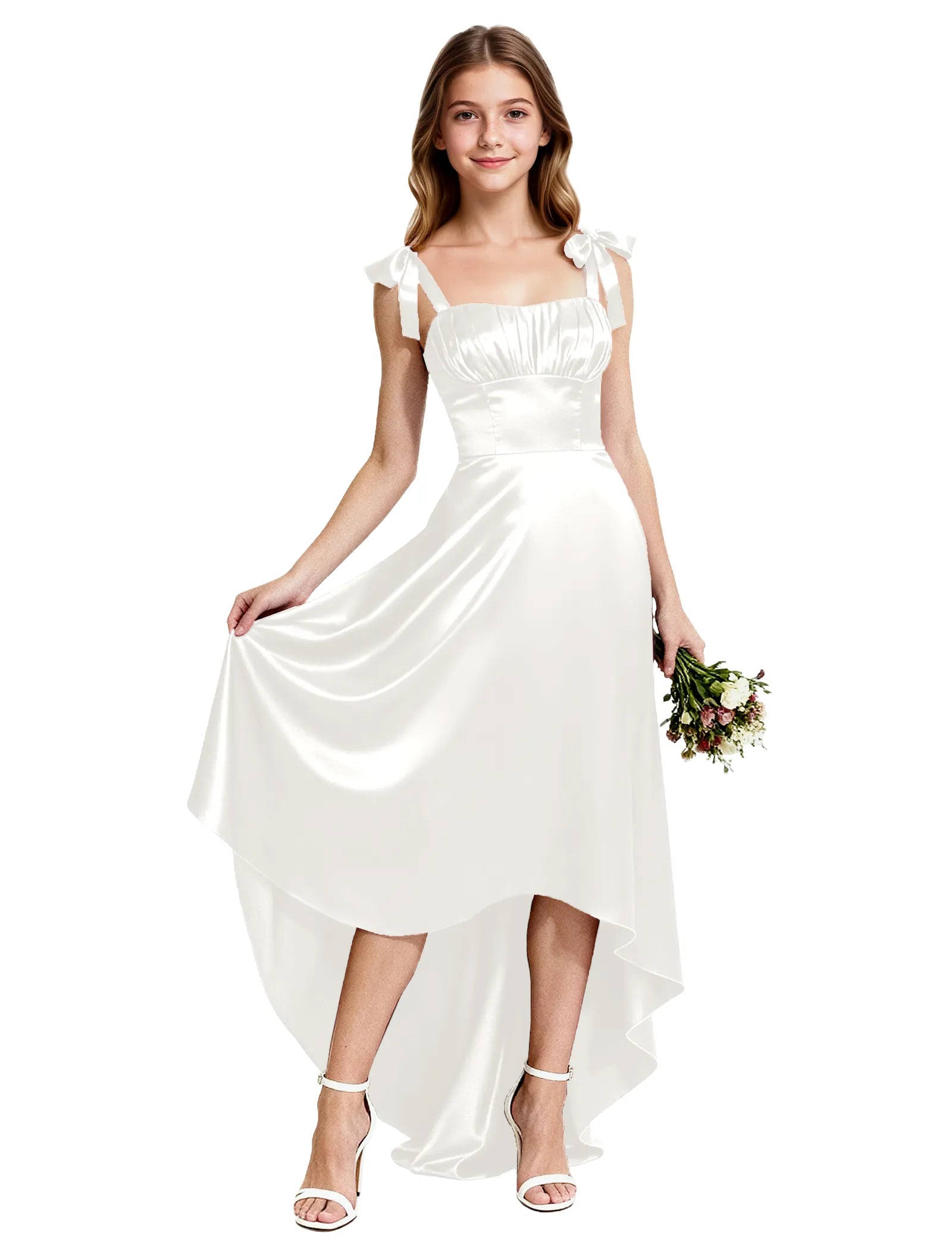 Vestido de princesa sin mangas de encaje
