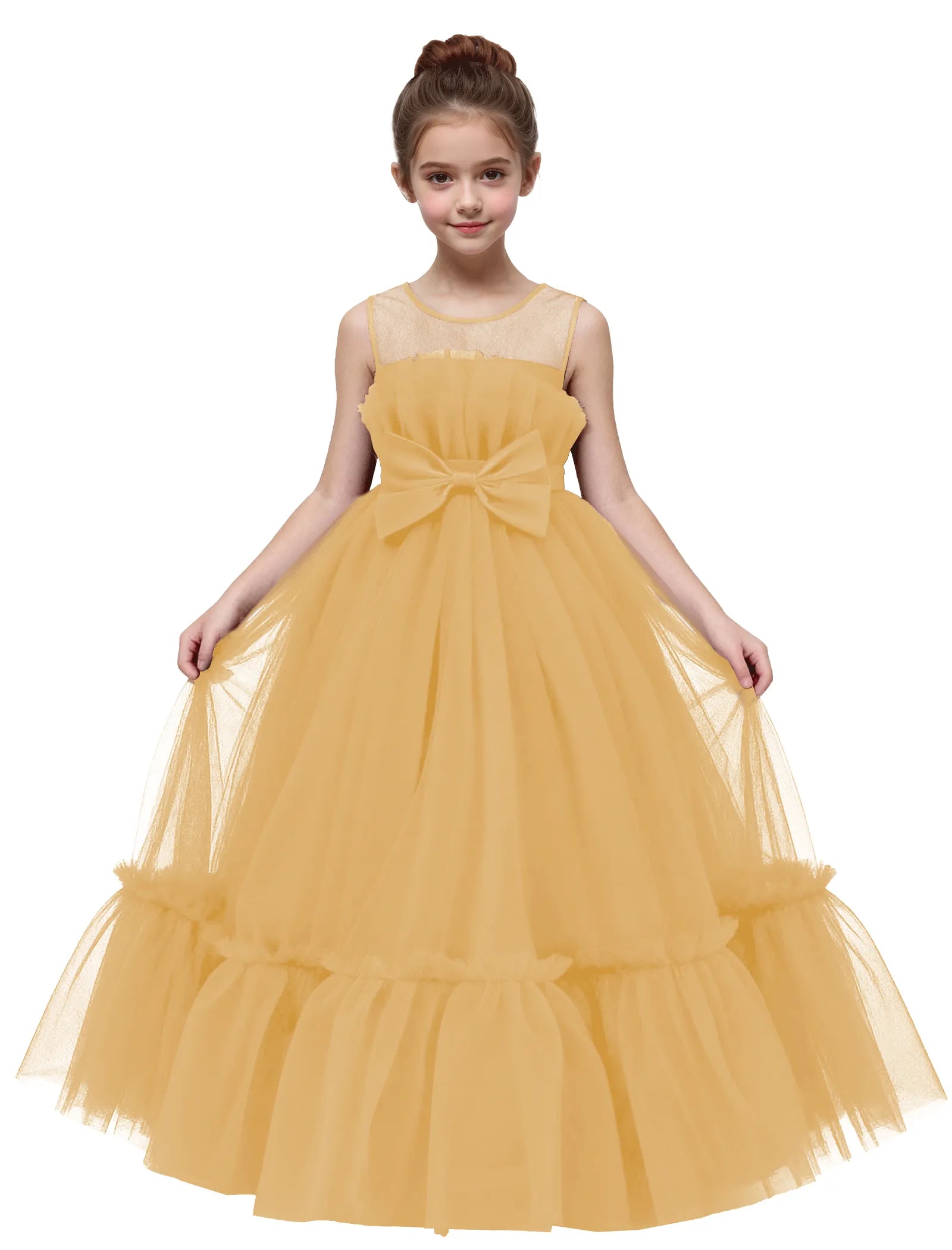 Elegant Mesh Gown for Girls Birthday or Wedding