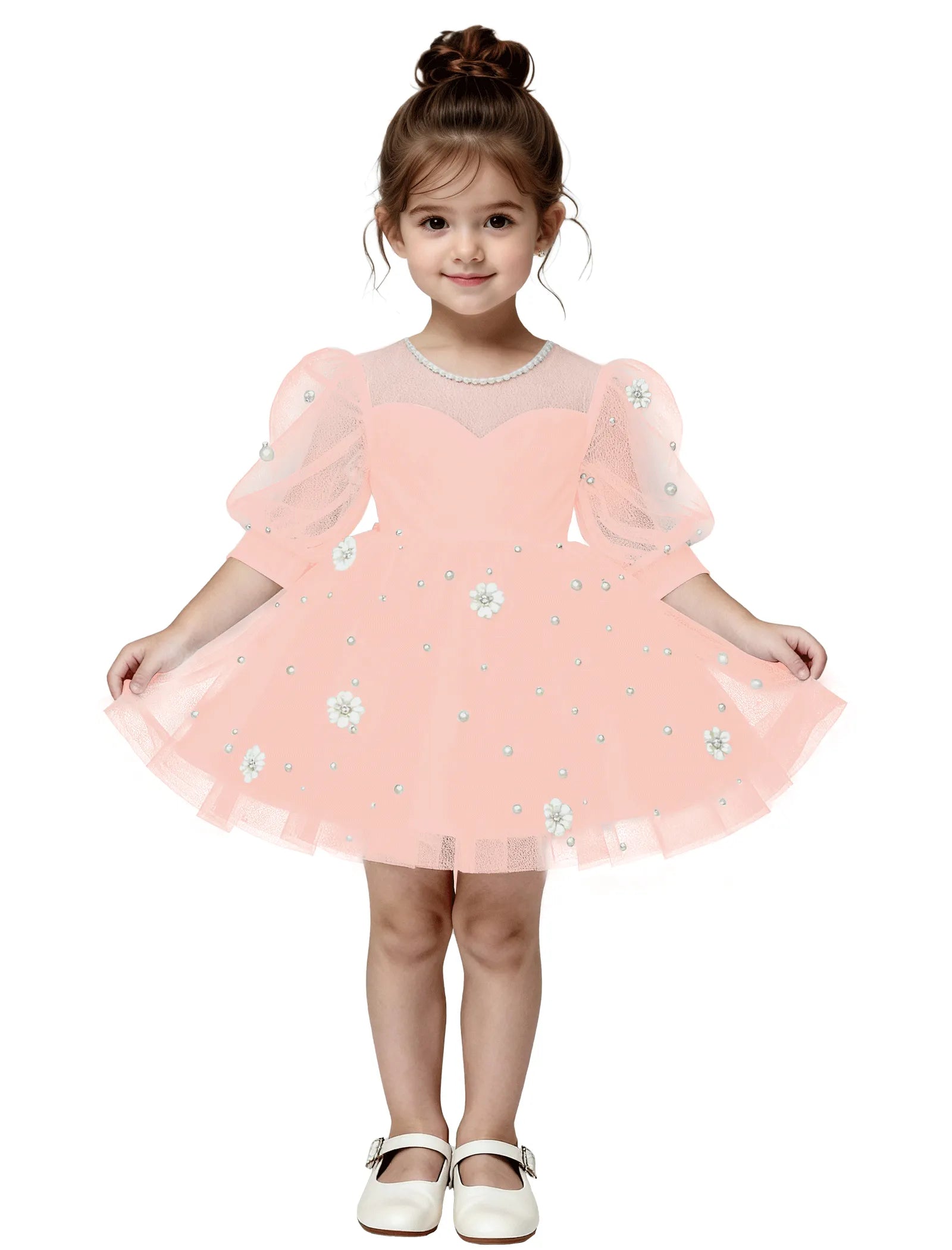 Pitsiline õlgadeta printsessikleit