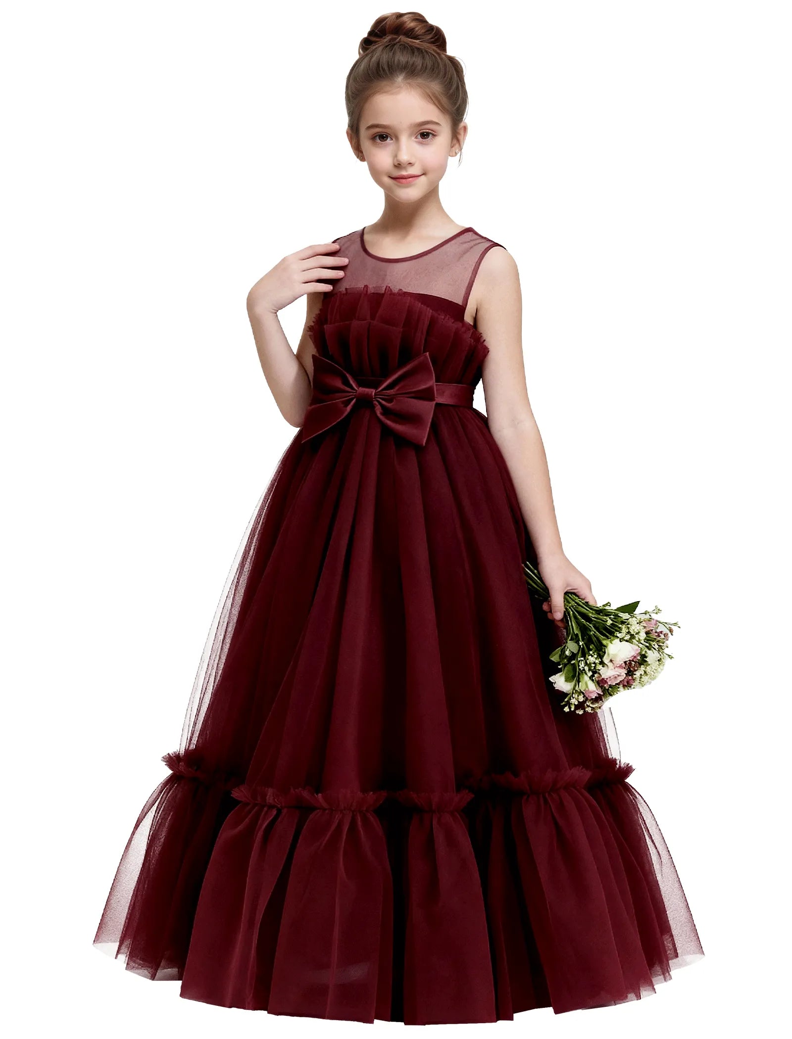 Elegant Mesh Gown for Girls Birthday or Wedding