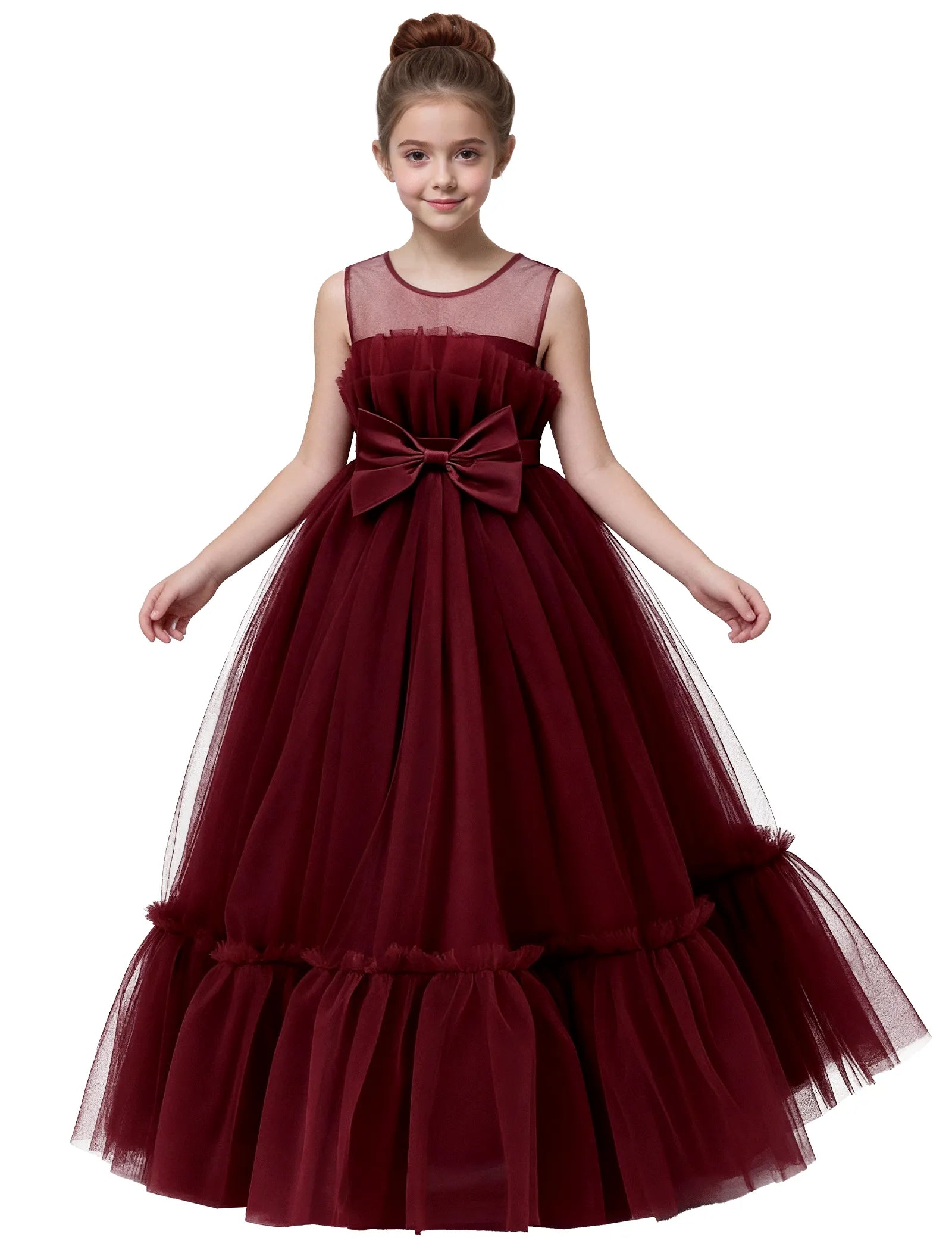 Elegant Mesh Gown for Girls Birthday or Wedding