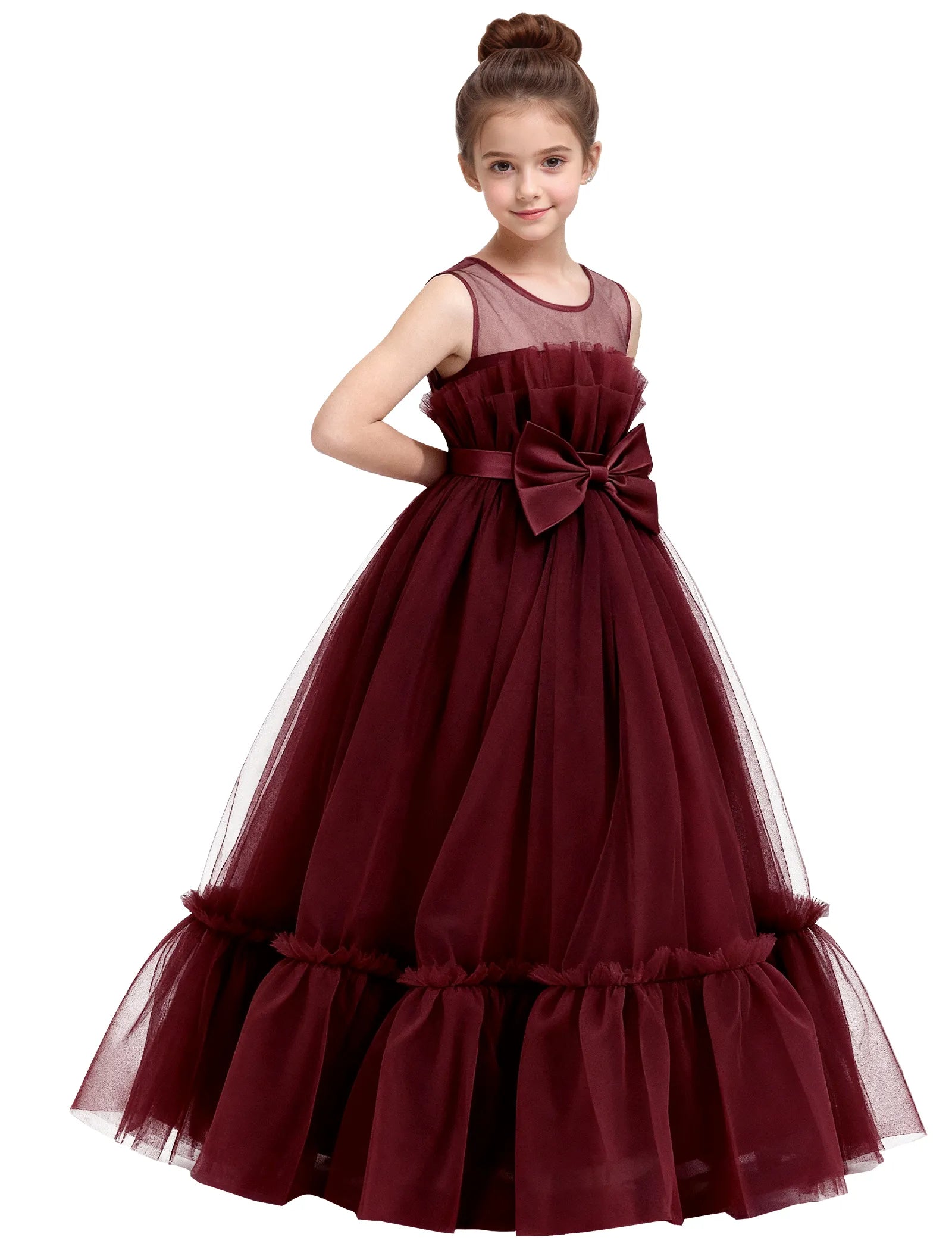 Elegant Mesh Gown for Girls Birthday or Wedding