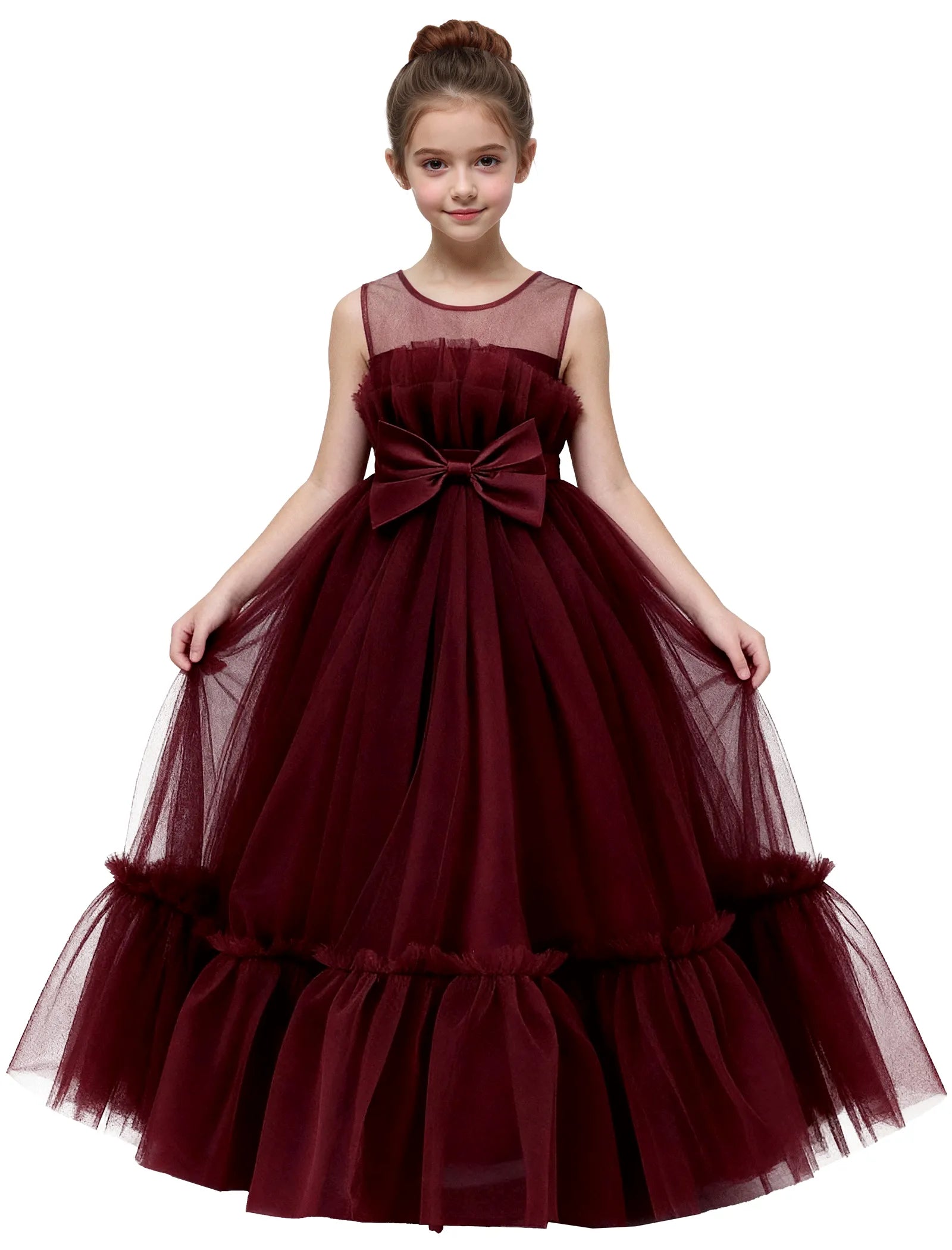 Elegant Mesh Gown for Girls Birthday or Wedding