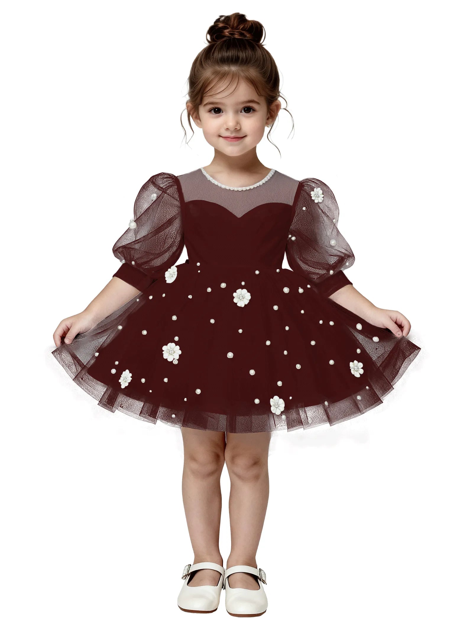 Pitsiline õlgadeta printsessikleit