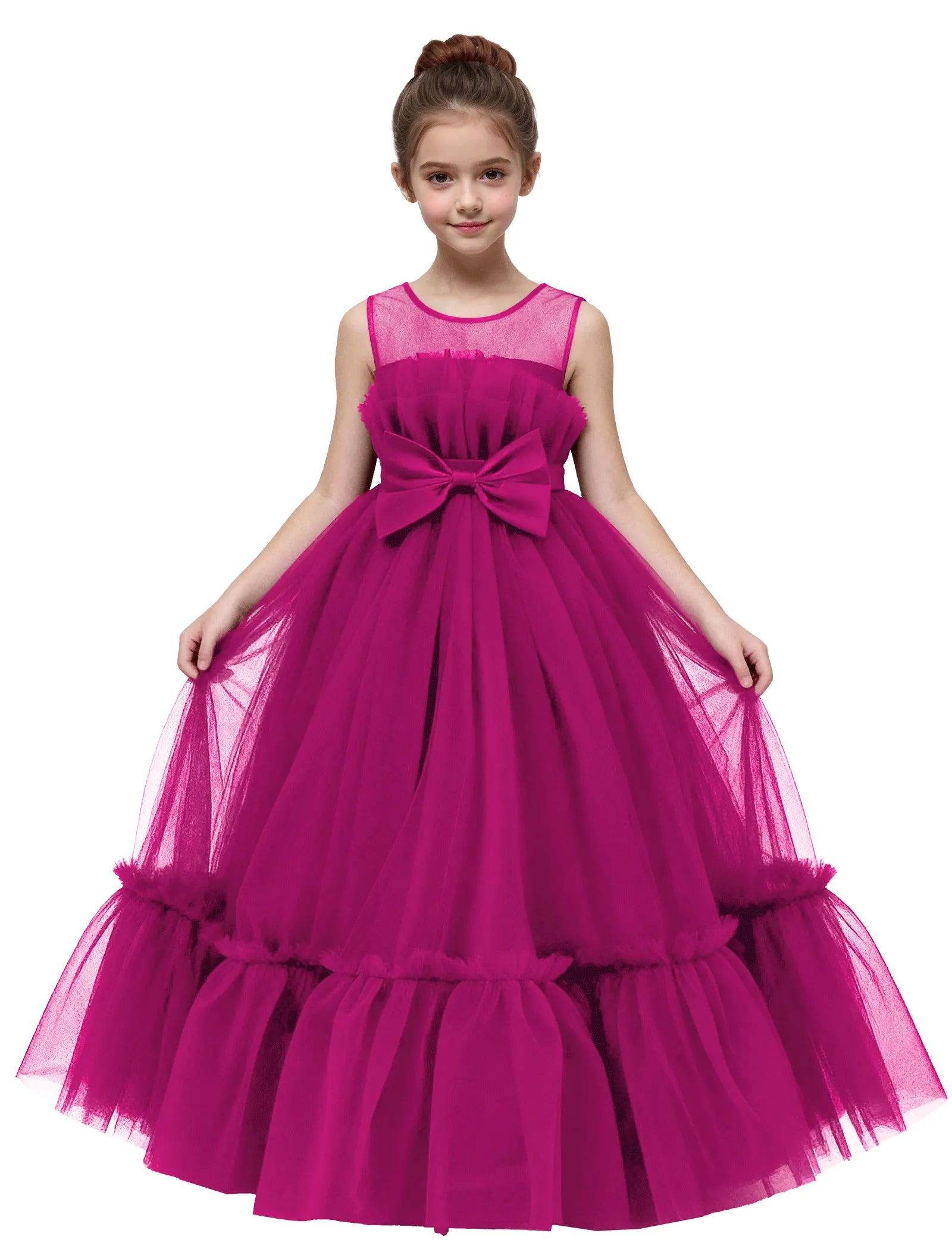 Elegant Mesh Gown for Girls Birthday or Wedding