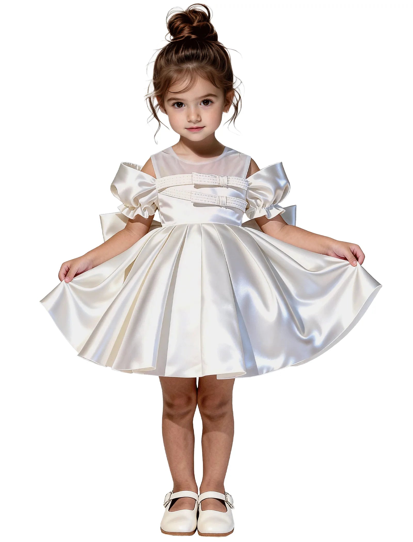Vestido de princesa sin mangas de encaje