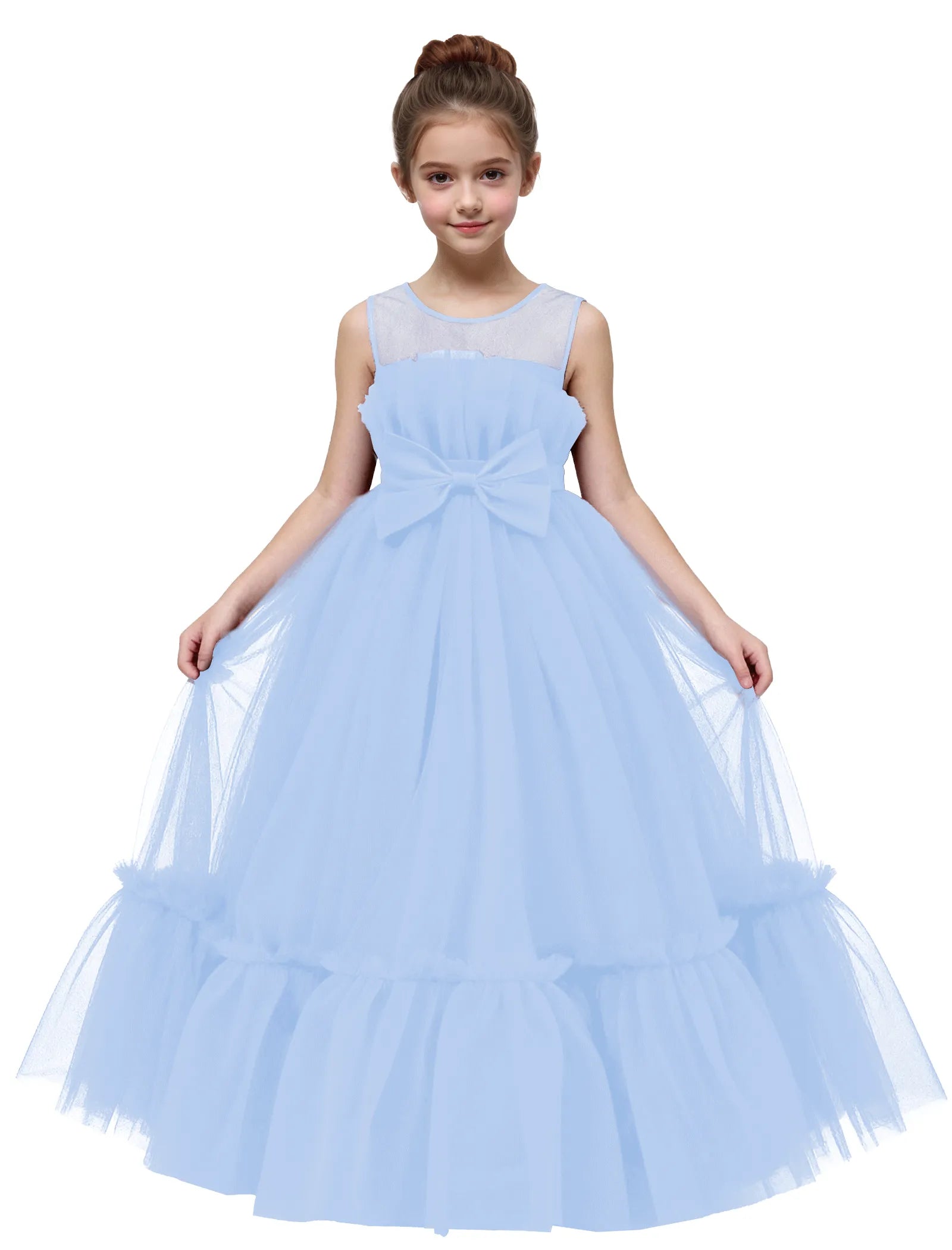 Elegant Mesh Gown for Girls Birthday or Wedding