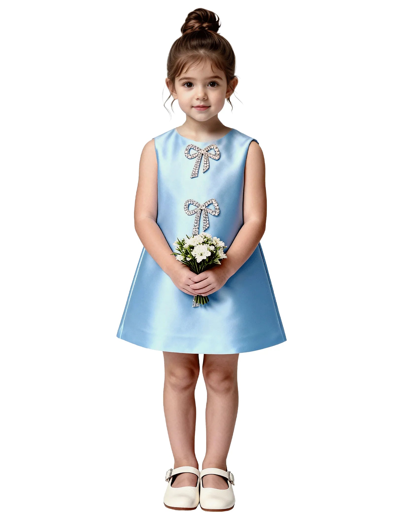 Vestido de princesa sin mangas de encaje
