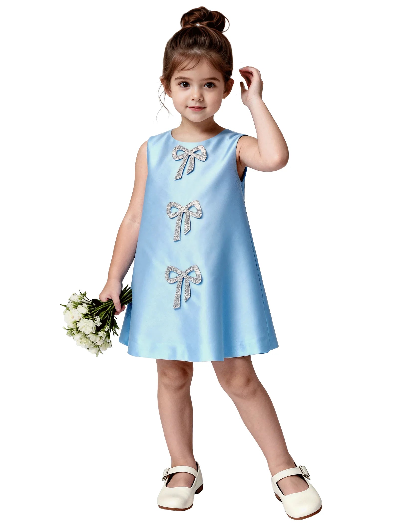 Vestido de princesa sin mangas de encaje
