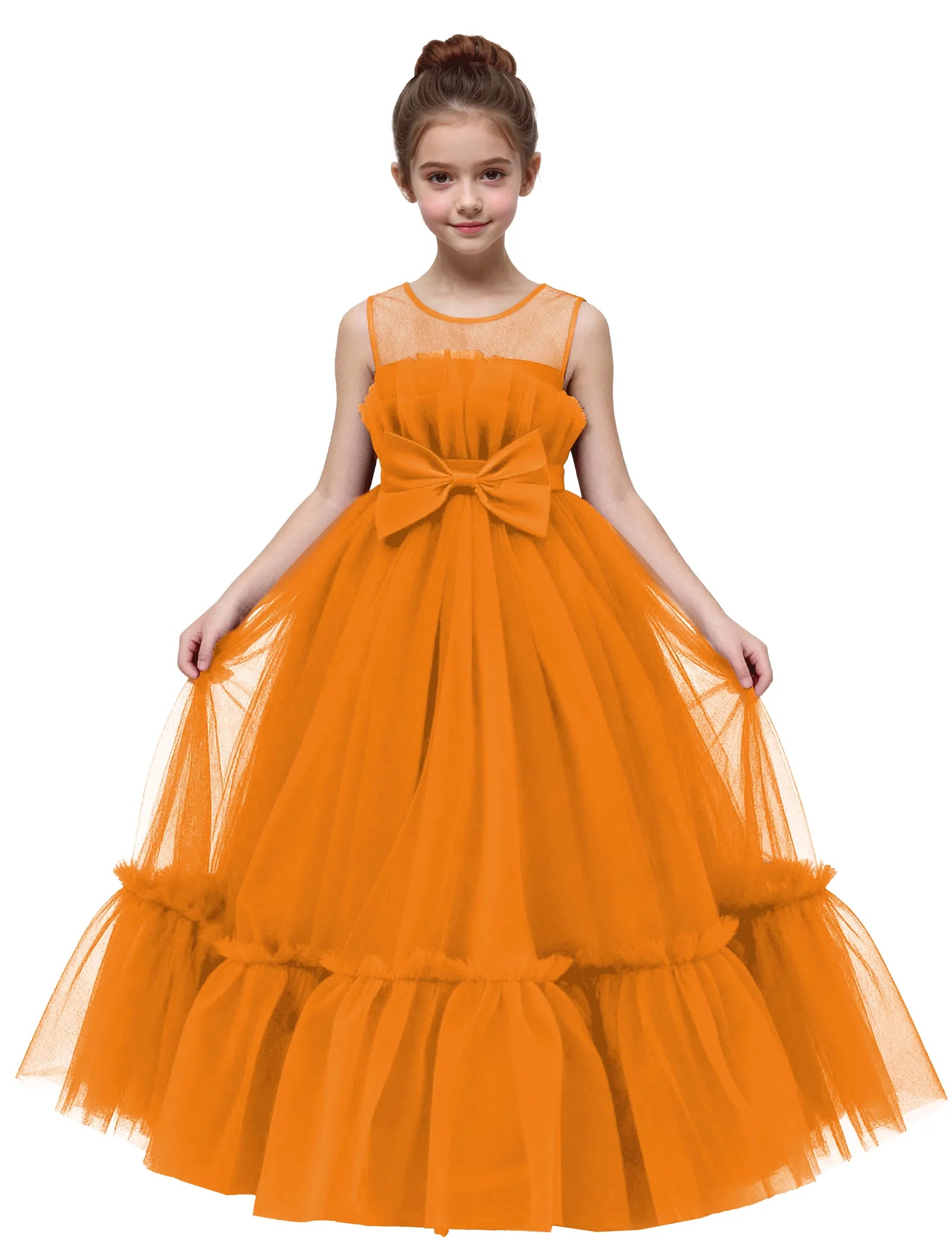 Elegant Mesh Gown for Girls Birthday or Wedding