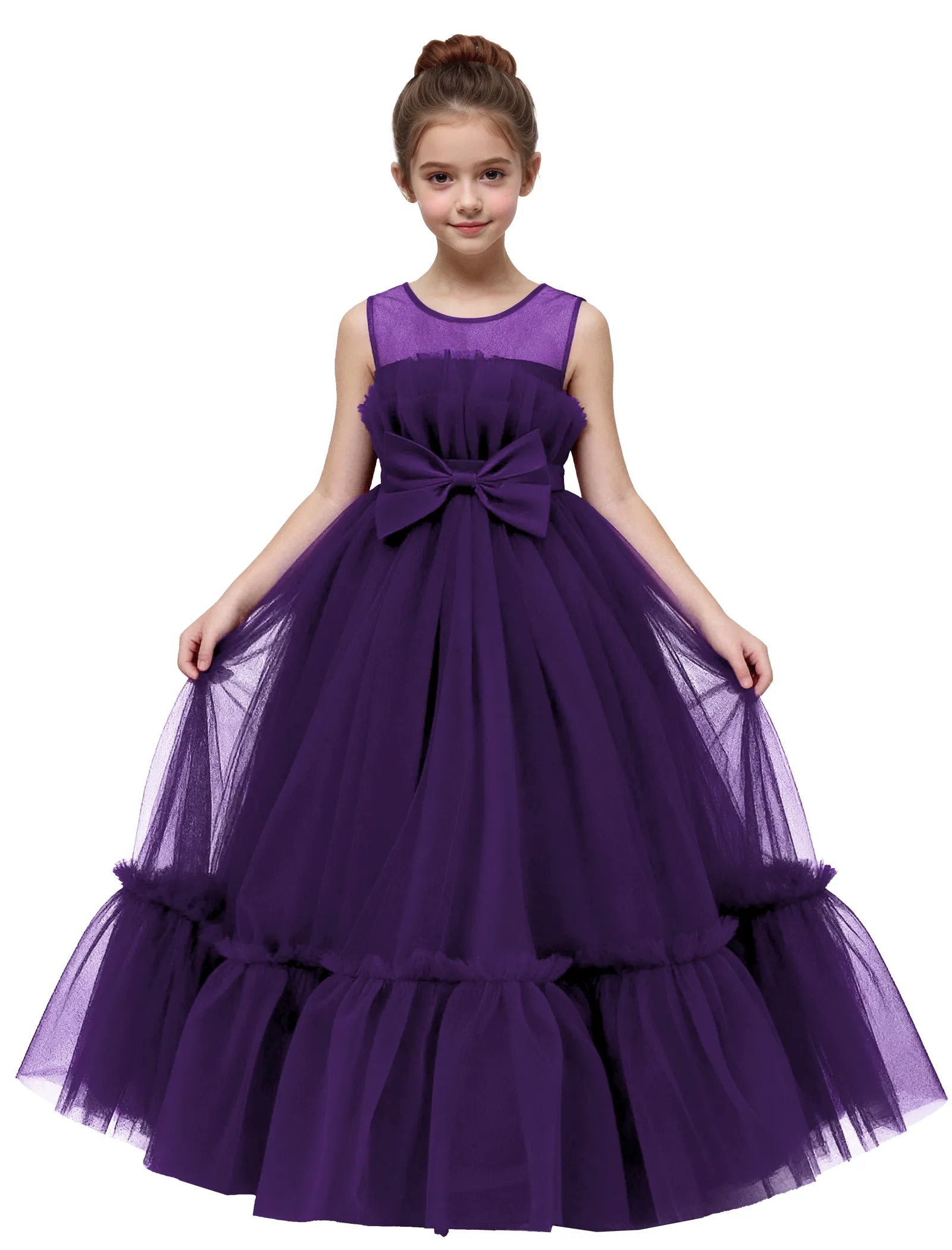 Elegant Mesh Gown for Girls Birthday or Wedding