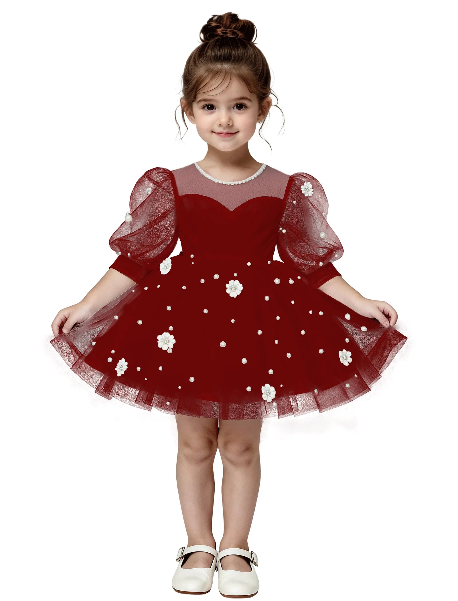 Pitsiline õlgadeta printsessikleit