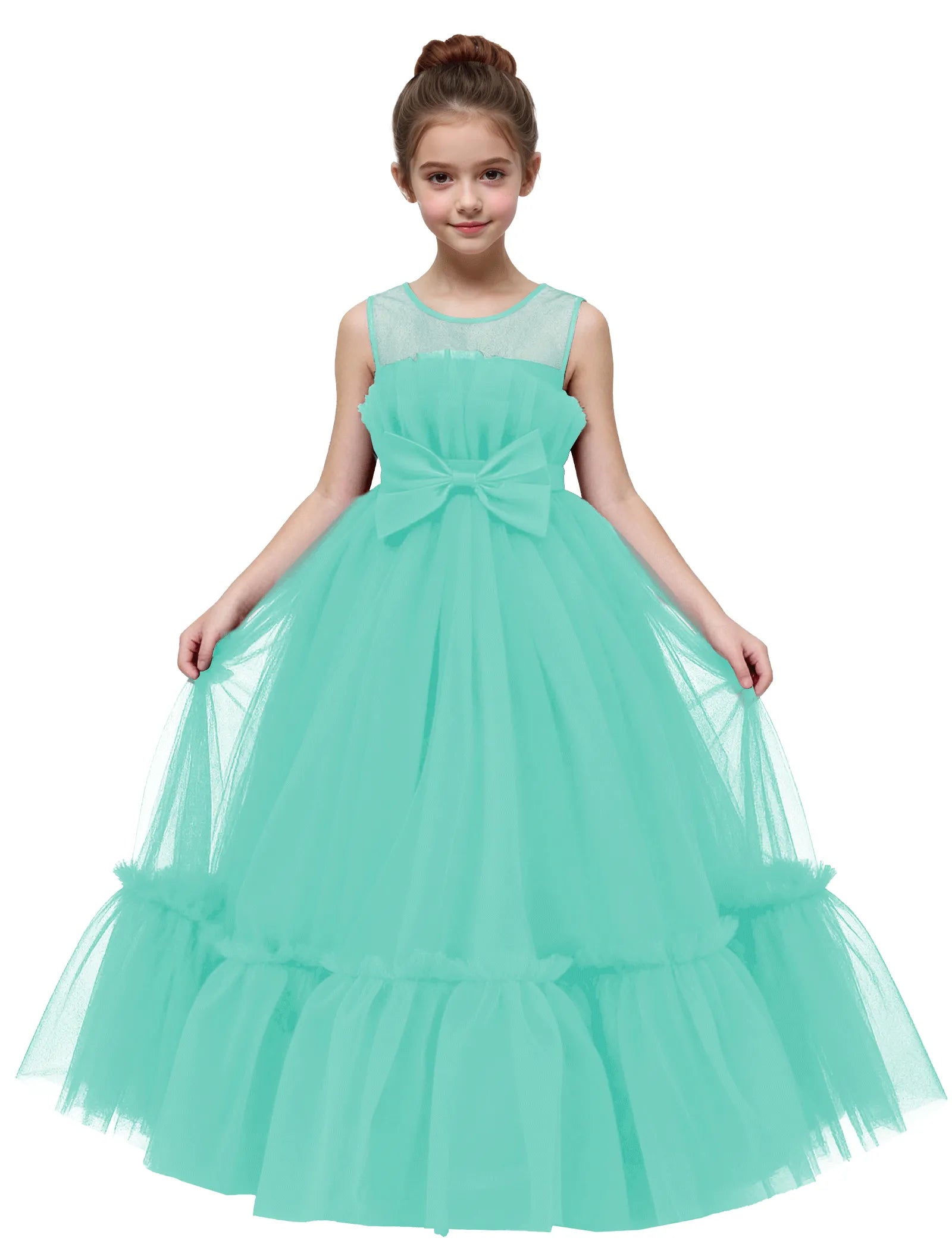 Elegant Mesh Gown for Girls Birthday or Wedding