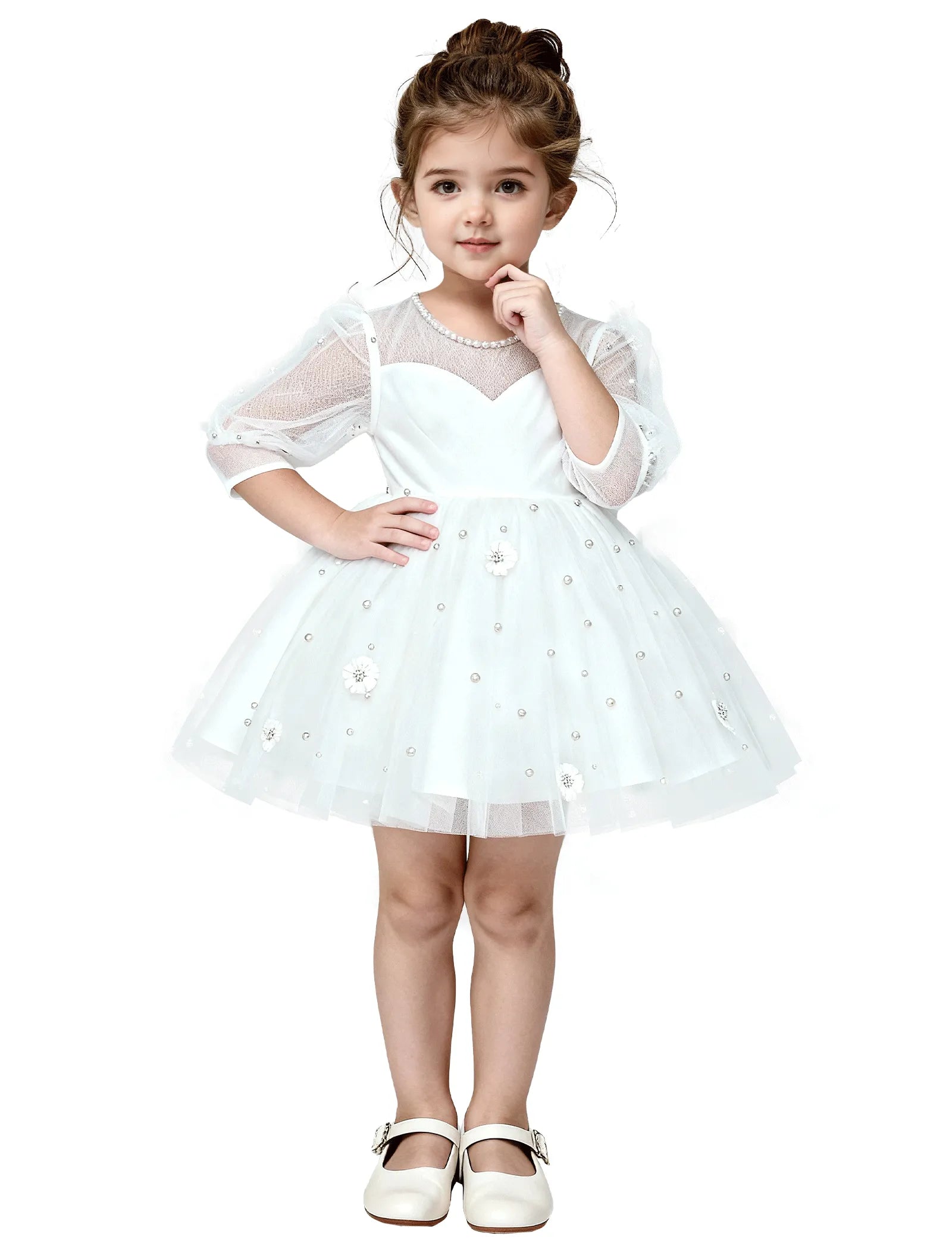 Pitsiline õlgadeta printsessikleit