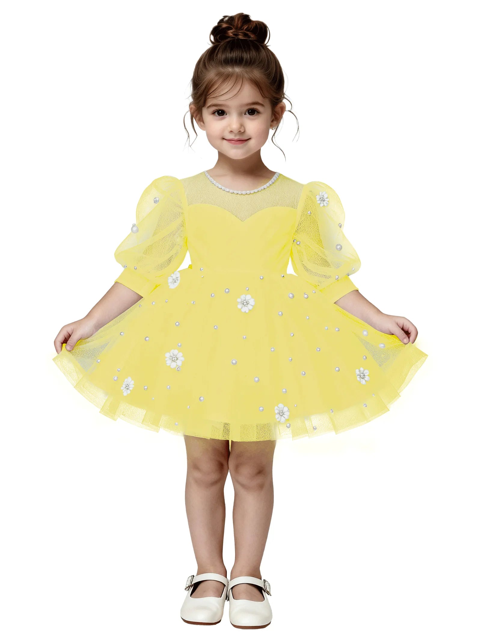 Pitsiline õlgadeta printsessikleit