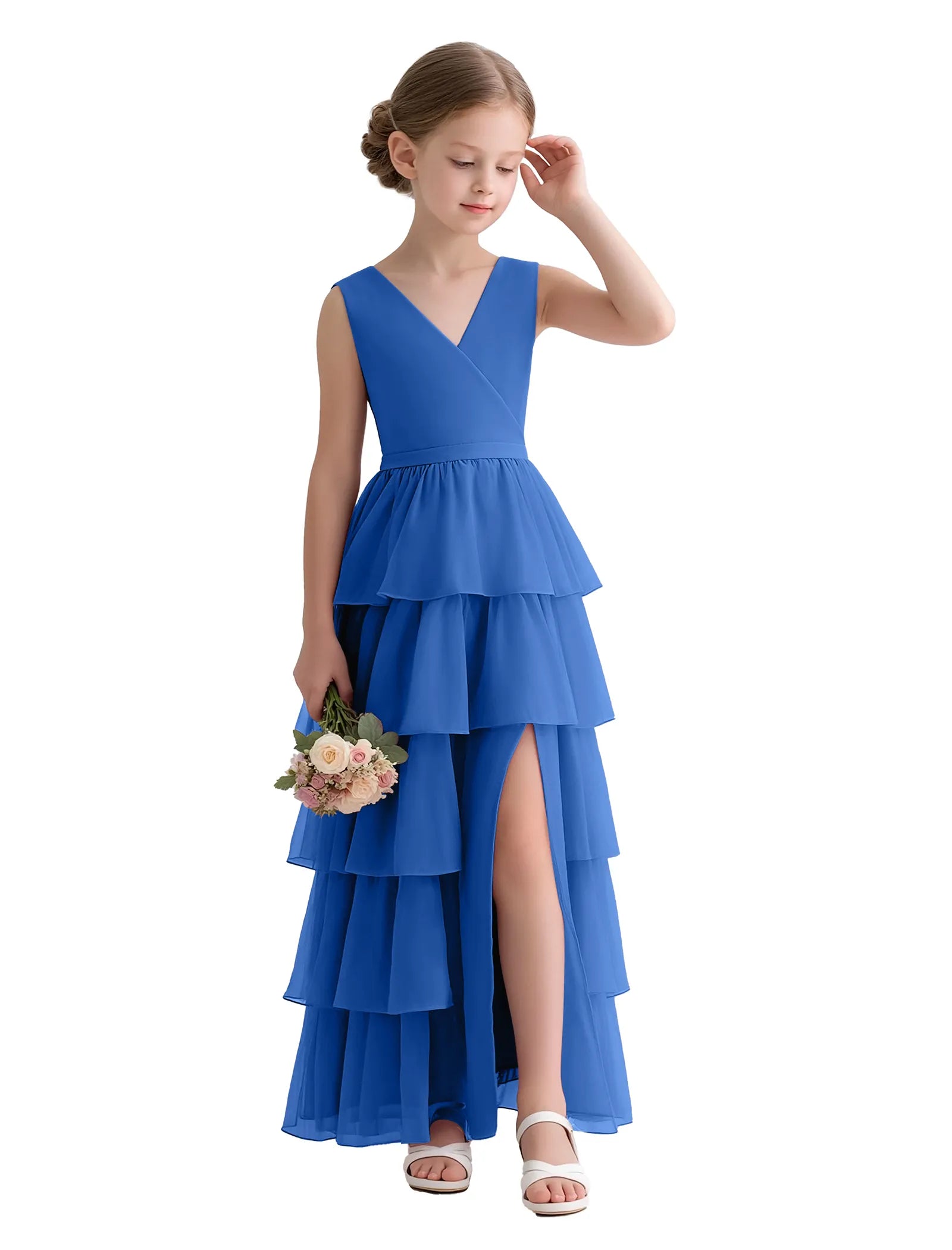 Vestido de princesa sin mangas de encaje