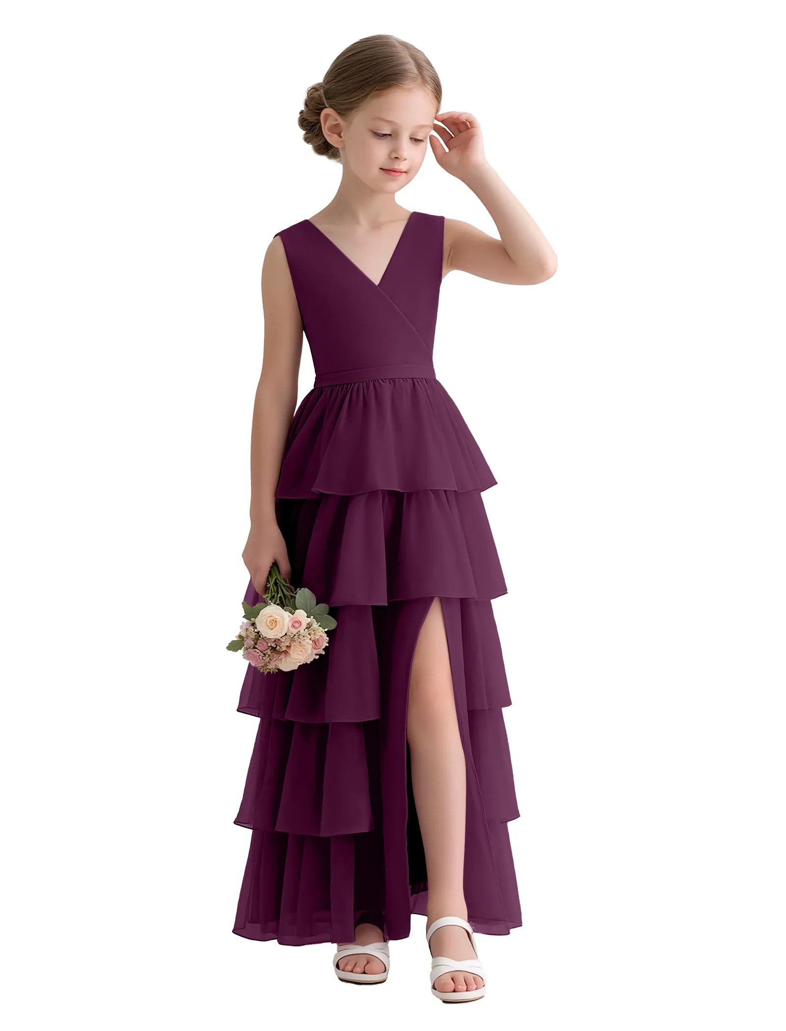 Vestido de princesa sin mangas de encaje