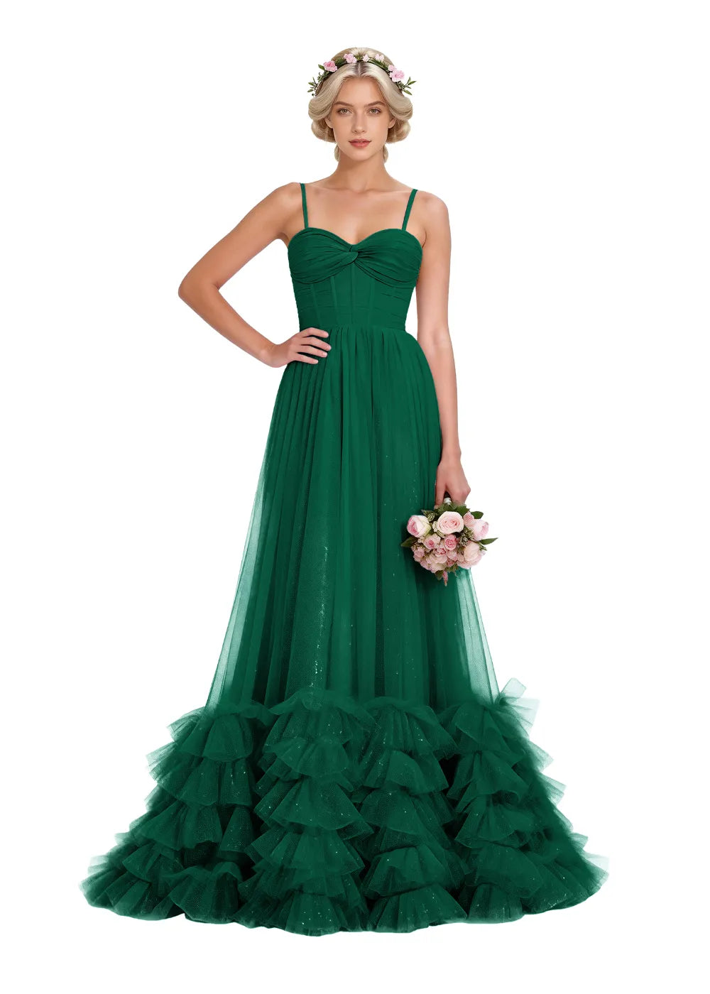 Fairy Whispers – Elegant Mermaid Tulle Dress