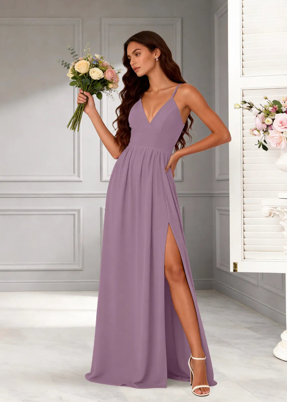 Midnight Muse Spaghetti Strap Evening Gown