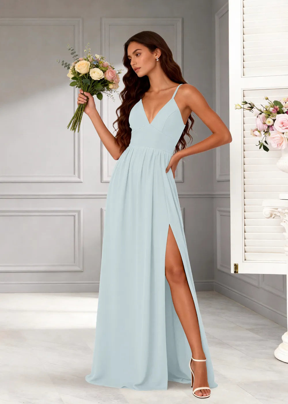 Midnight Muse Spaghetti Strap Evening Gown