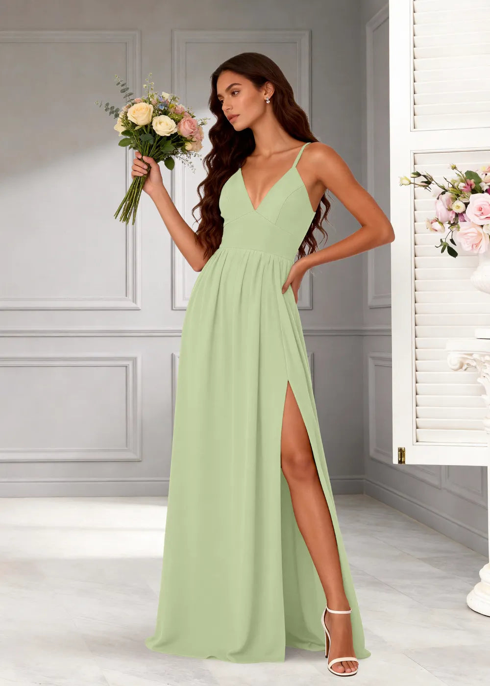 Midnight Muse Spaghetti Strap Evening Gown