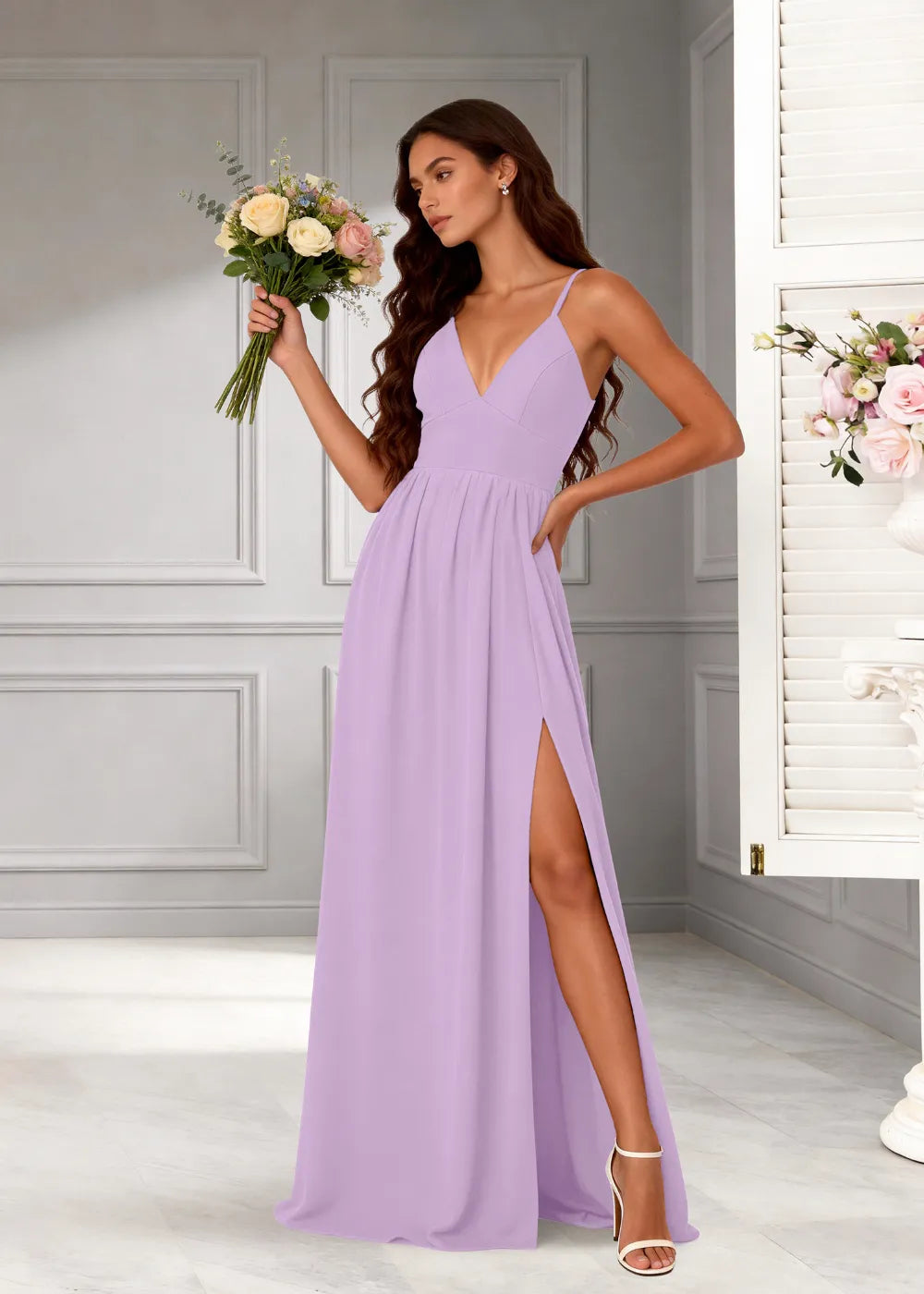 Midnight Muse Spaghetti Strap Evening Gown