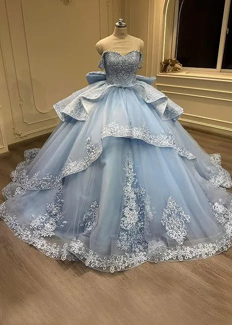 Vestido de princesa sin mangas de encaje
