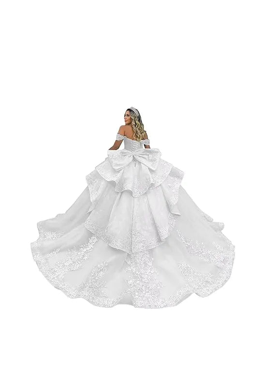 Vestido de princesa sin mangas de encaje