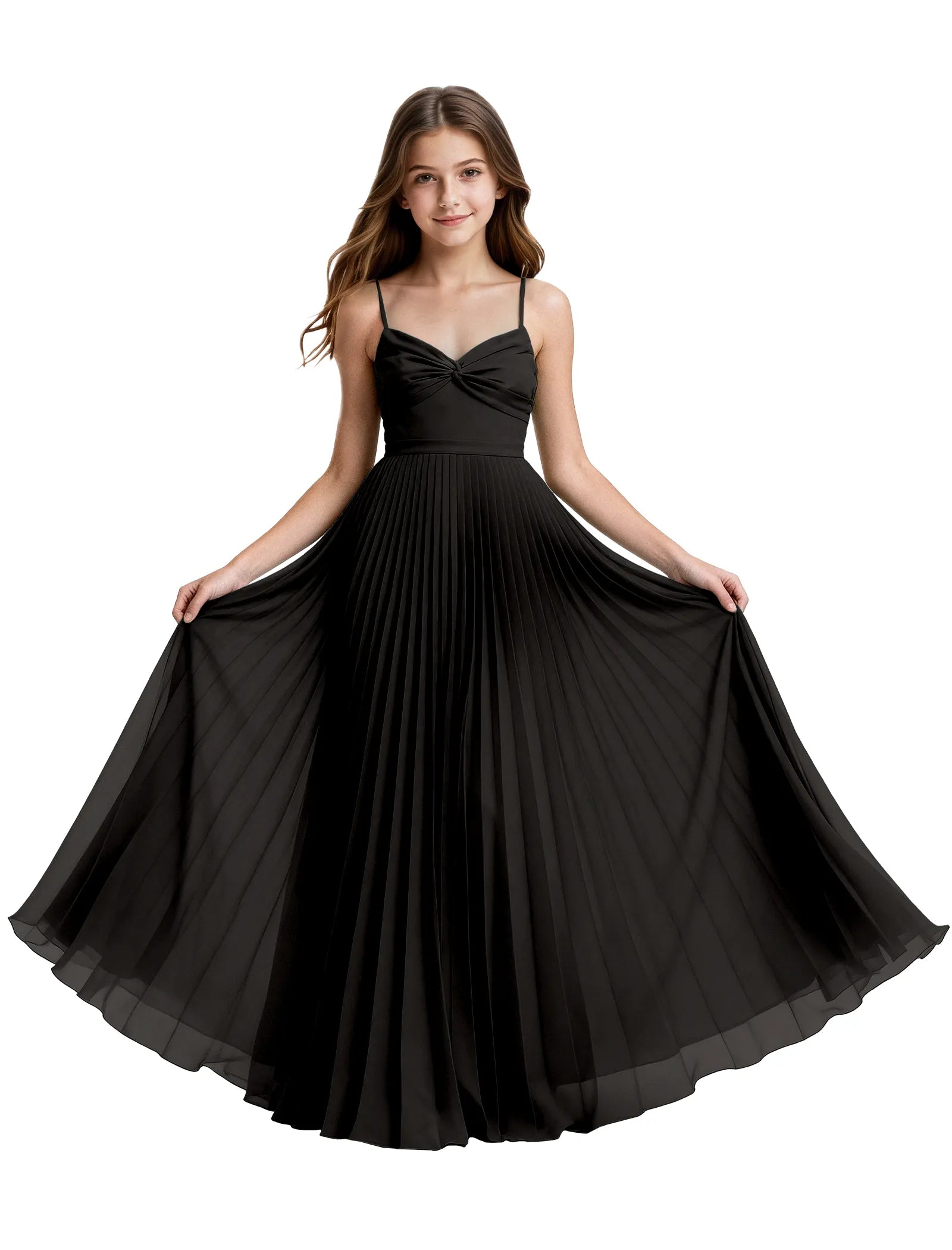 Junior Bridesmaid Spaghetti Strap Maxi Dress
