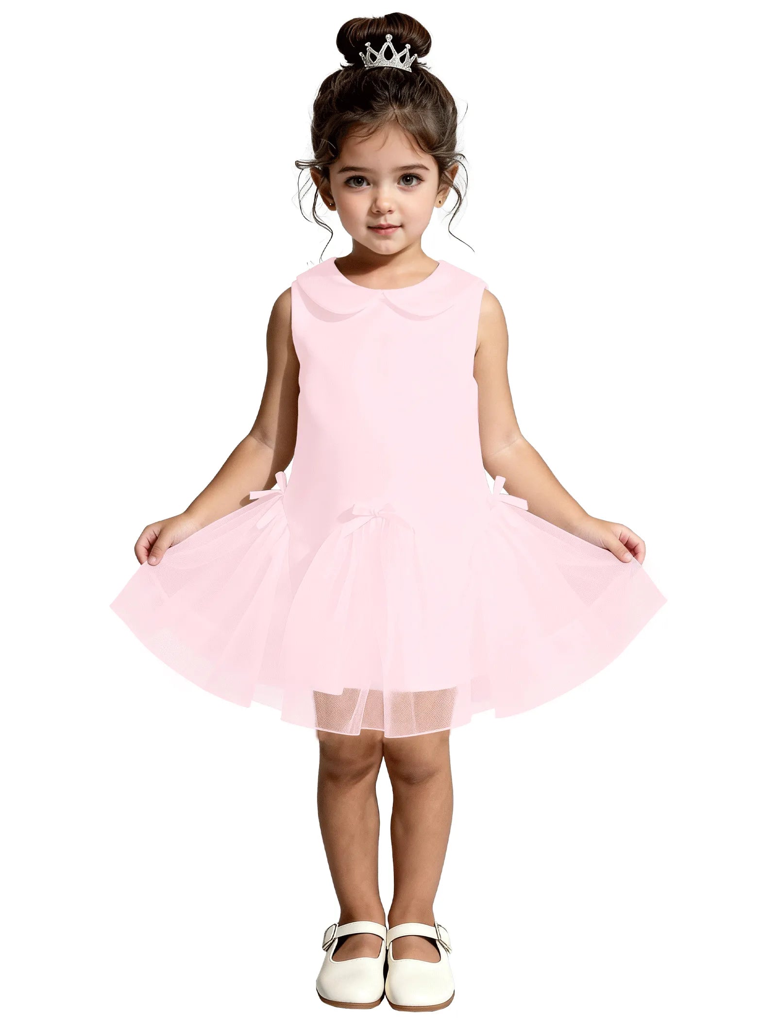 Vestido de princesa sin mangas de encaje