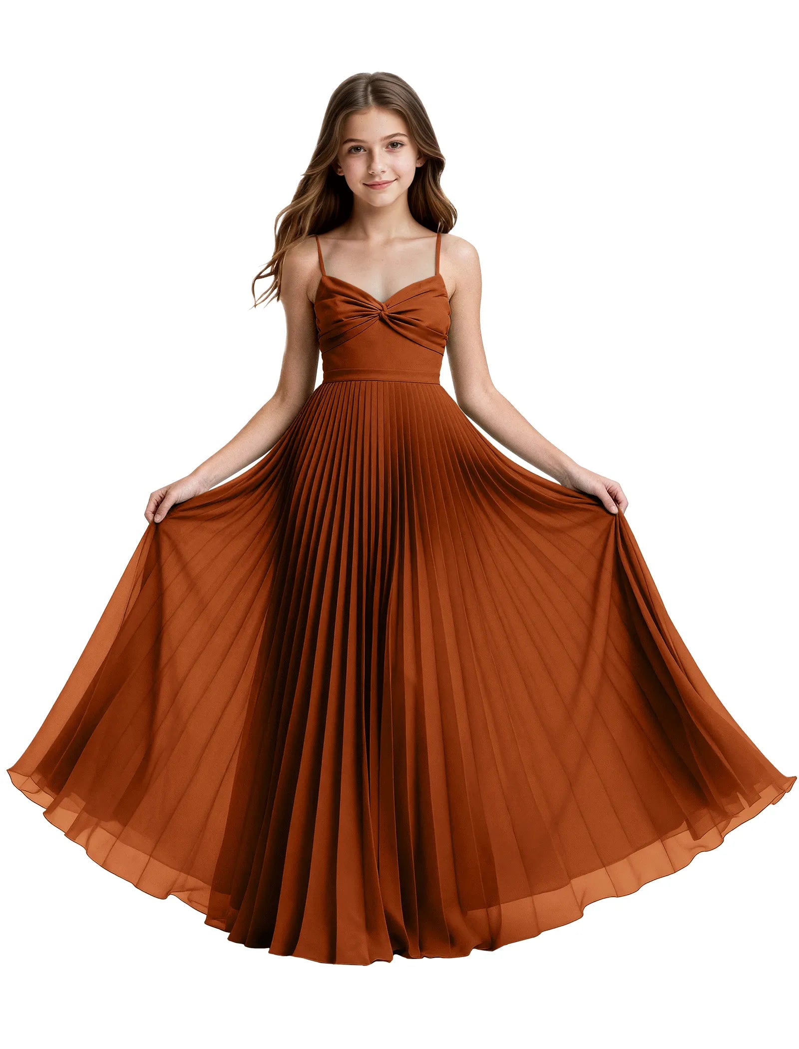 Junior Bridesmaid Spaghetti Strap Maxi Dress