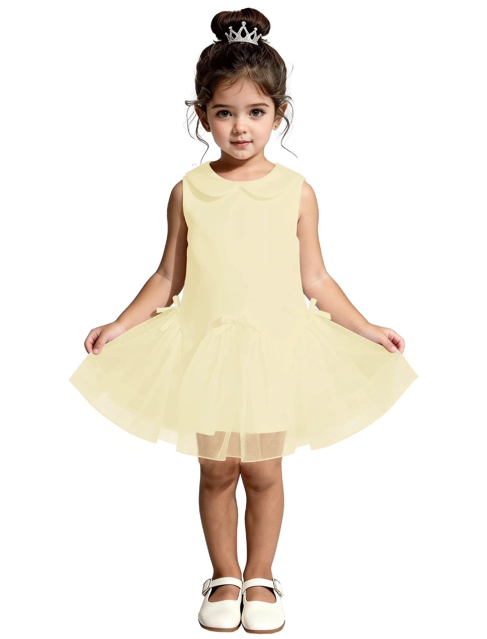 Vestido de princesa sin mangas de encaje