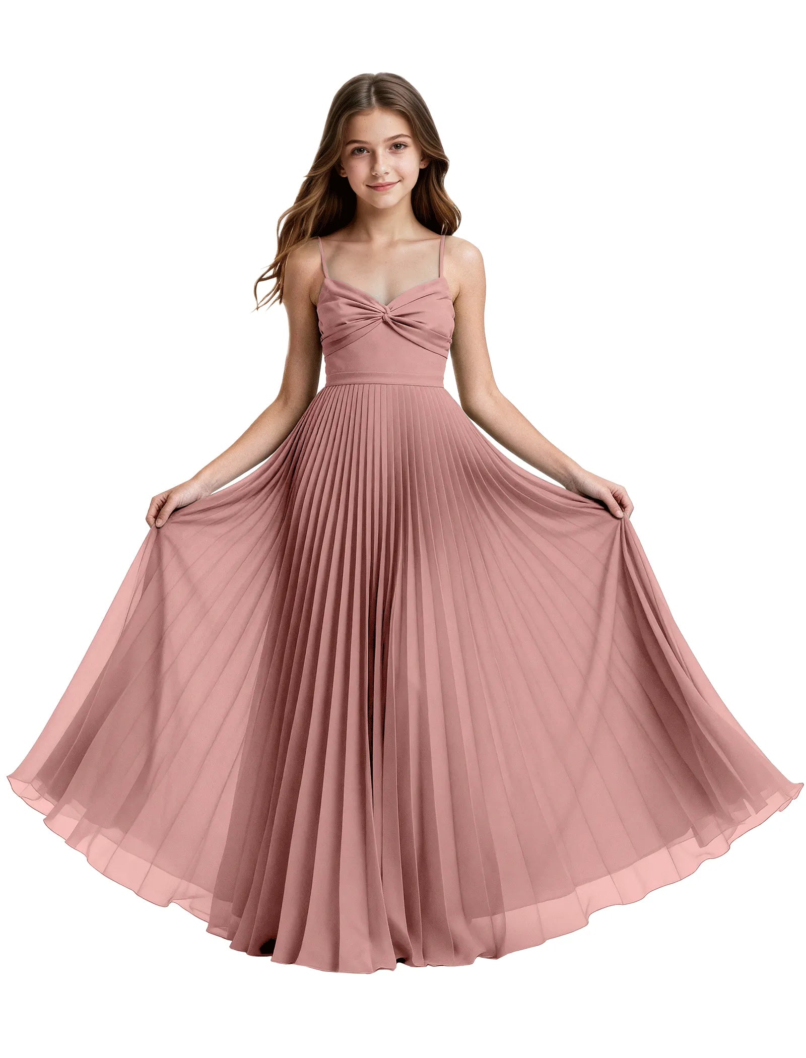 Junior Bridesmaid Spaghetti Strap Maxi Dress