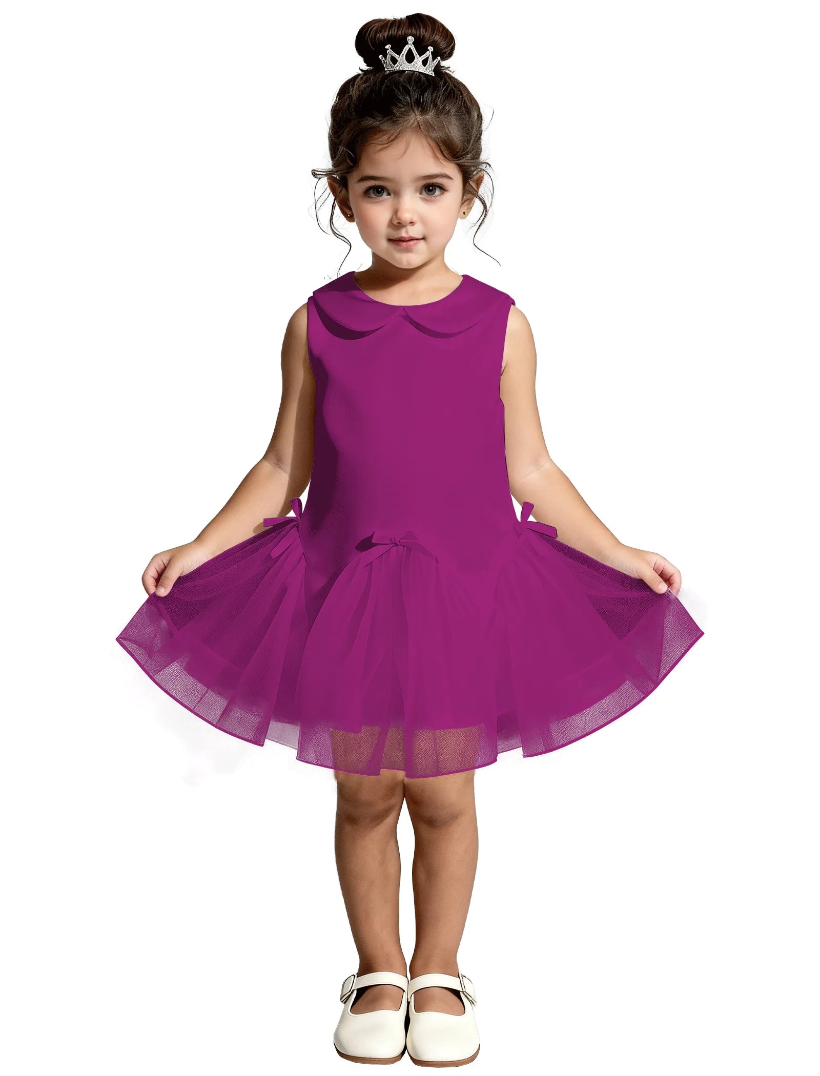 Vestido de princesa sin mangas de encaje
