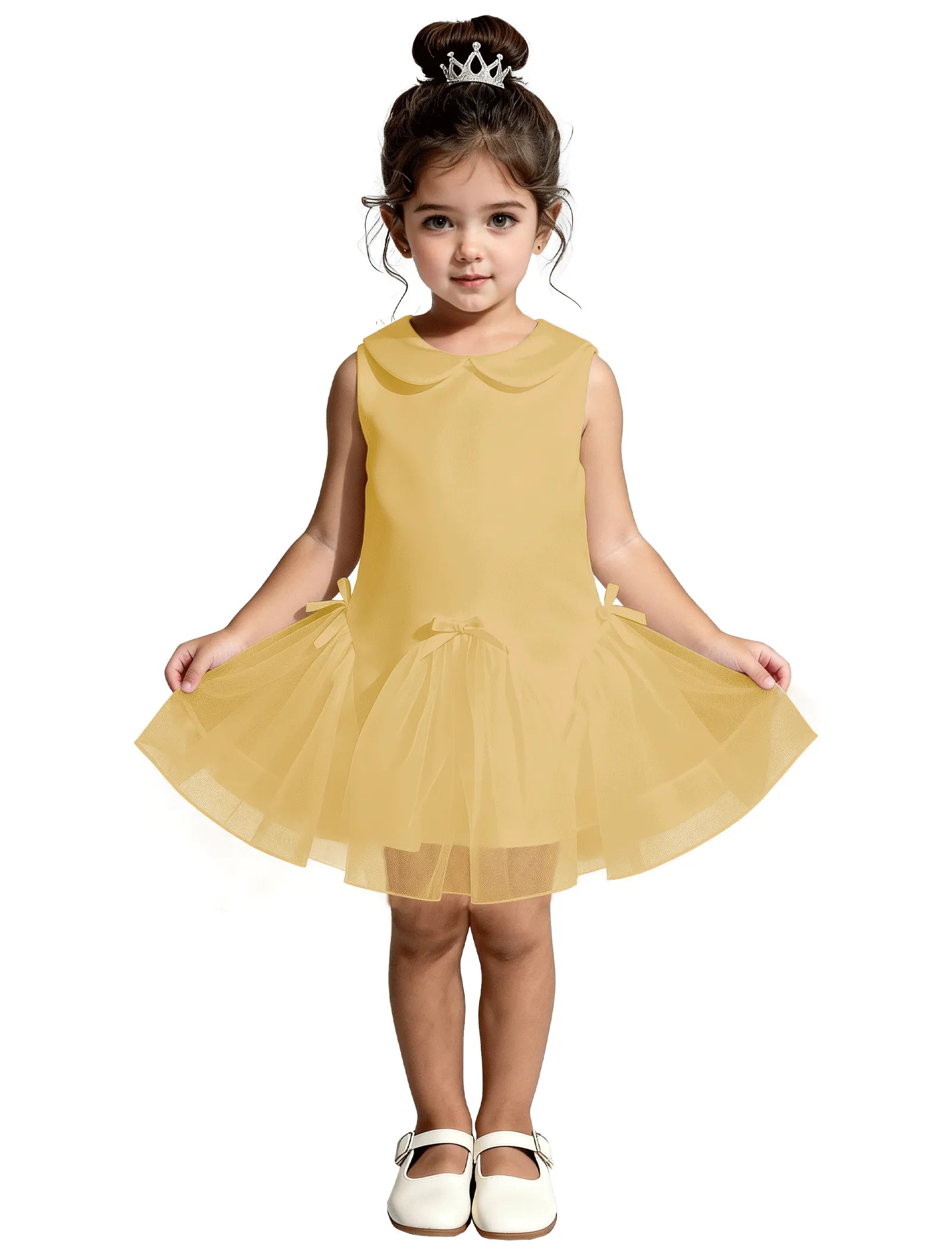 Vestido de princesa sin mangas de encaje