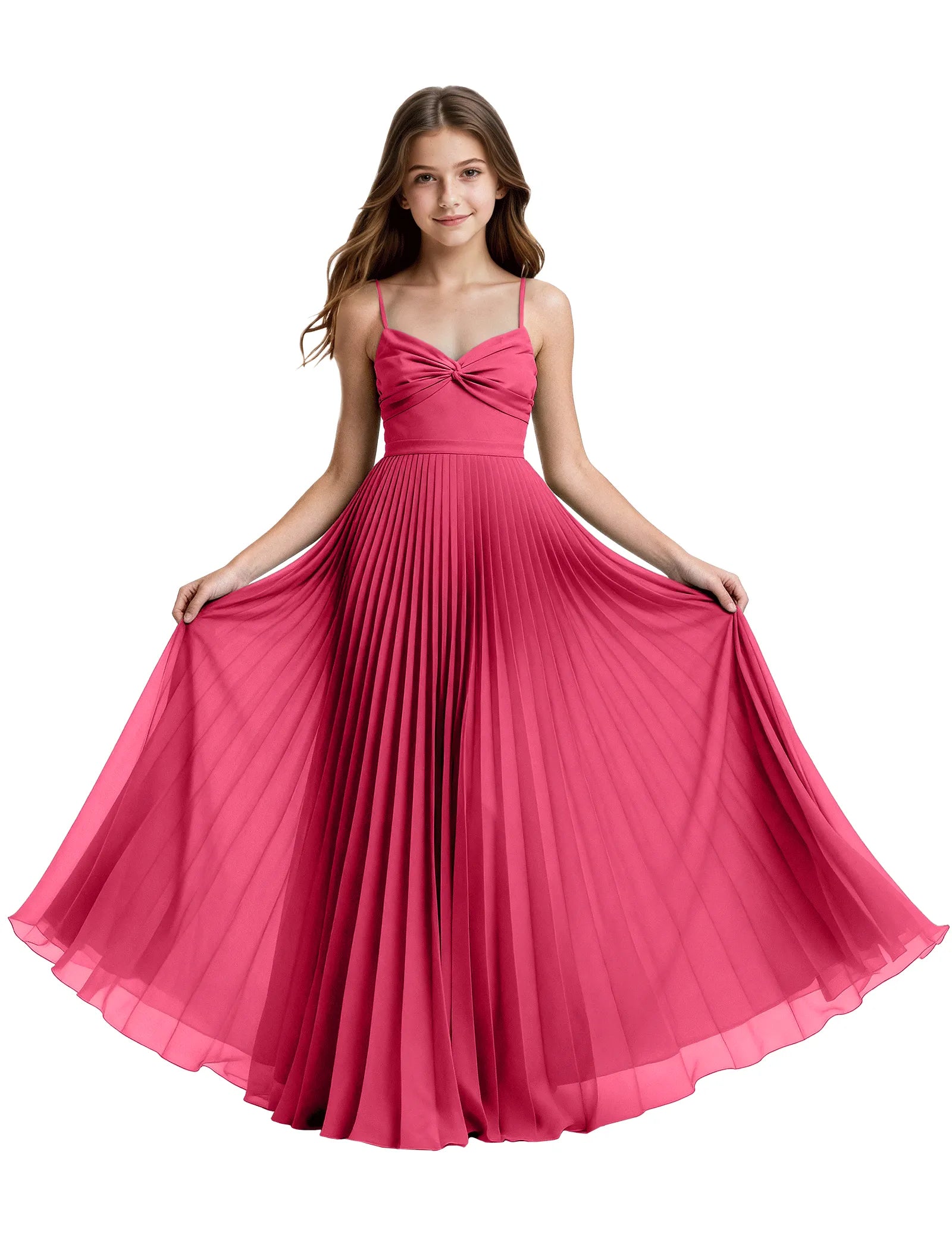 Junior Bridesmaid Spaghetti Strap Maxi Dress