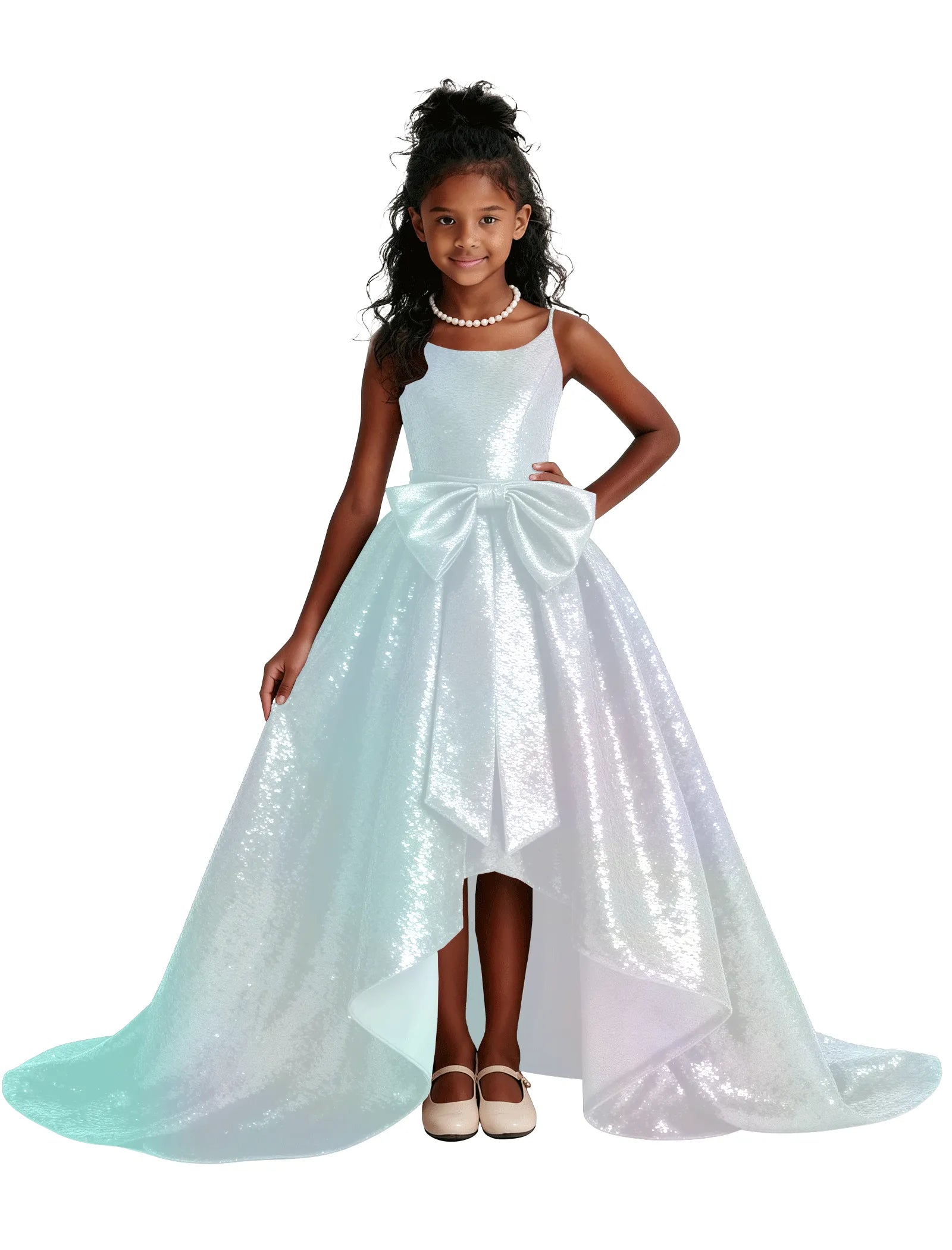 Sequin Ball Gown Party Dress for Girls